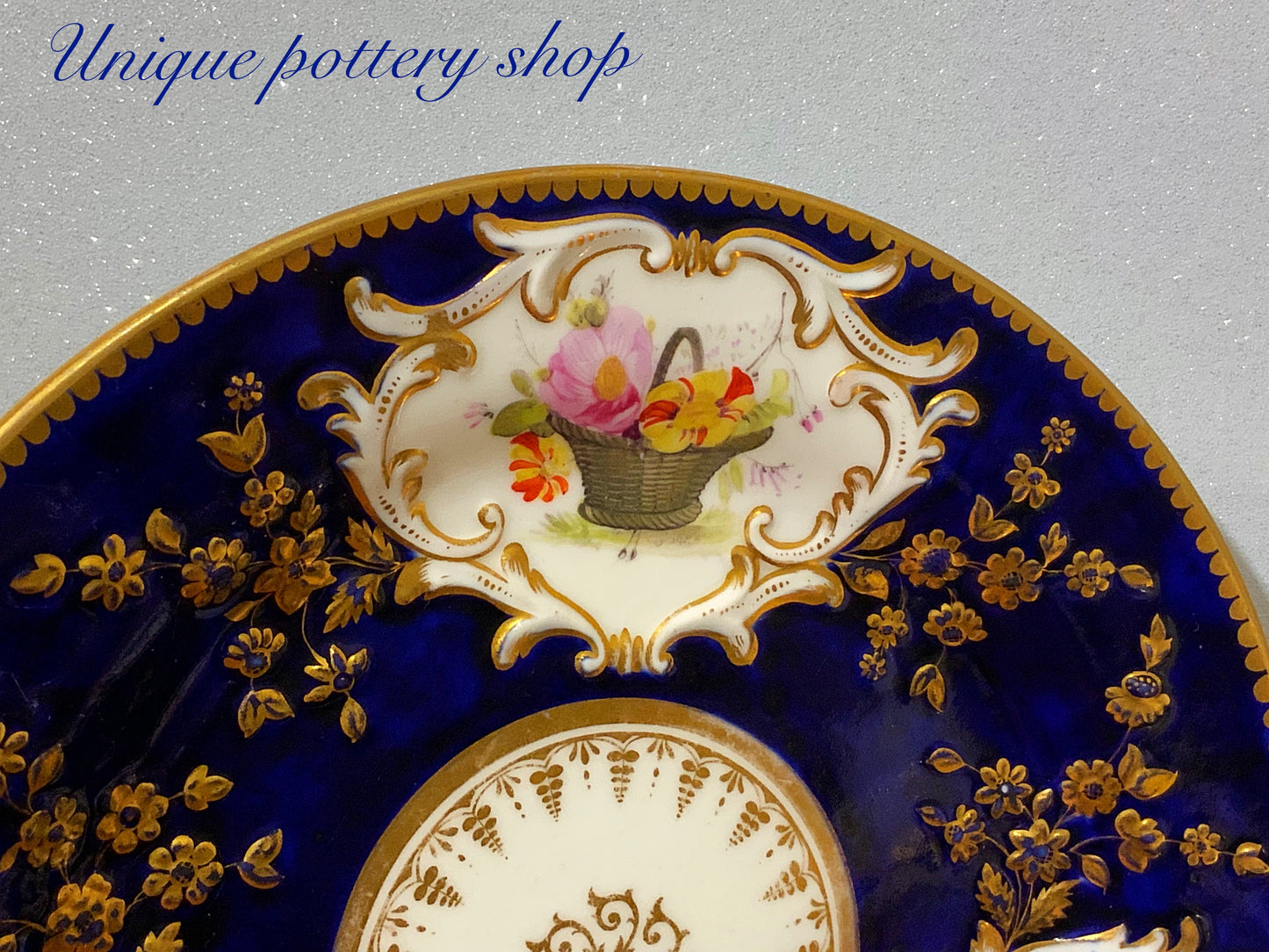 English antique regency dessert wares