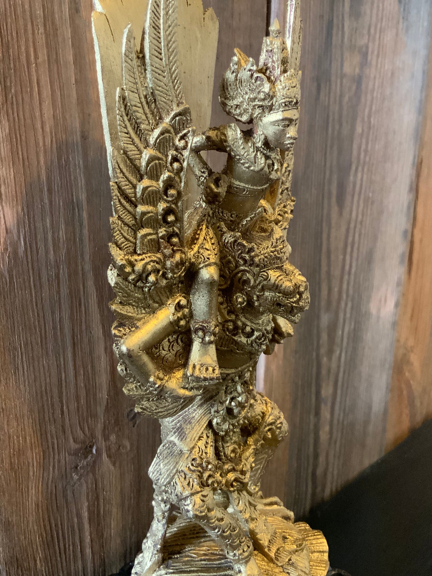 Gilt wood teppanon angel figurine