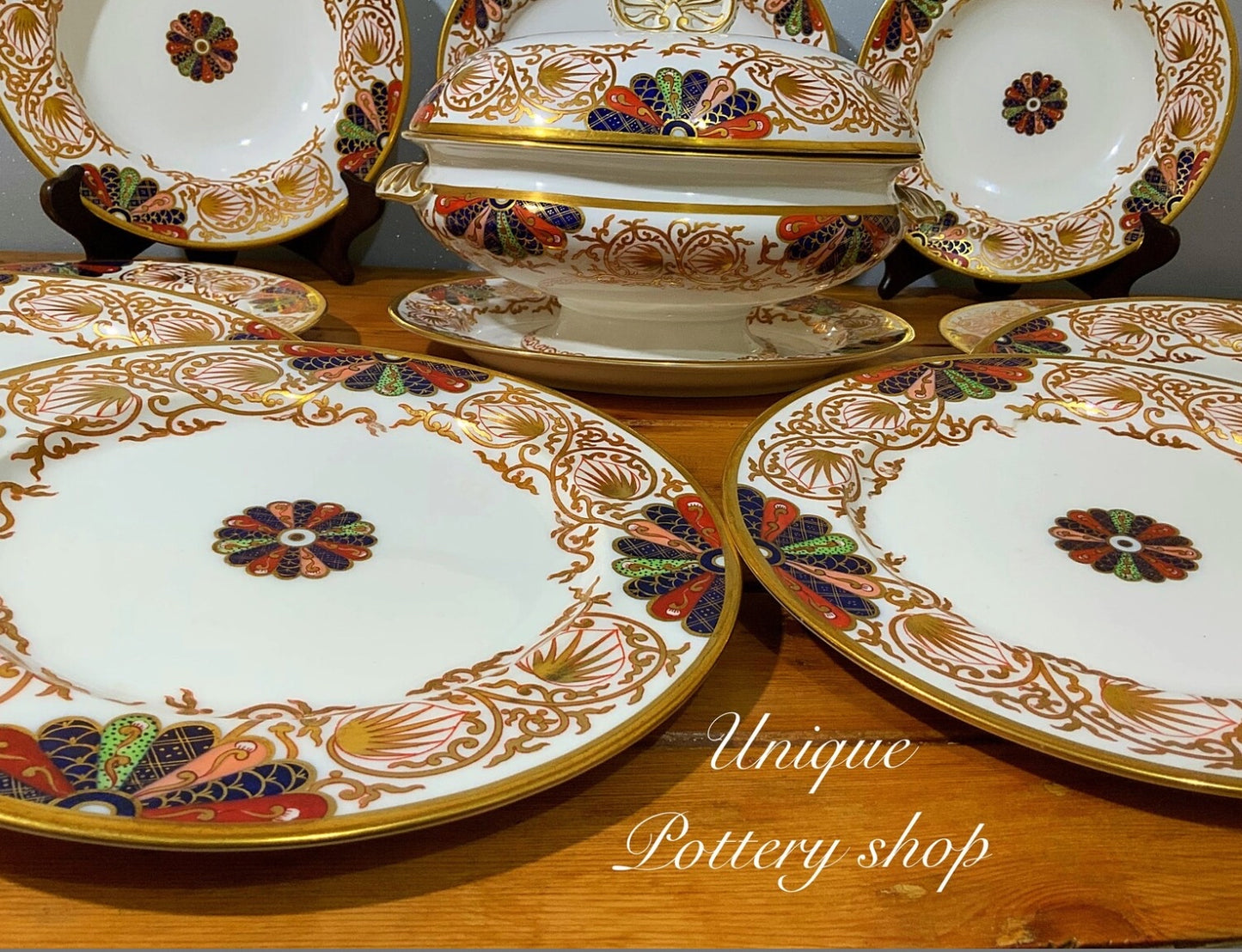 English antique dining set, Copeland Spode