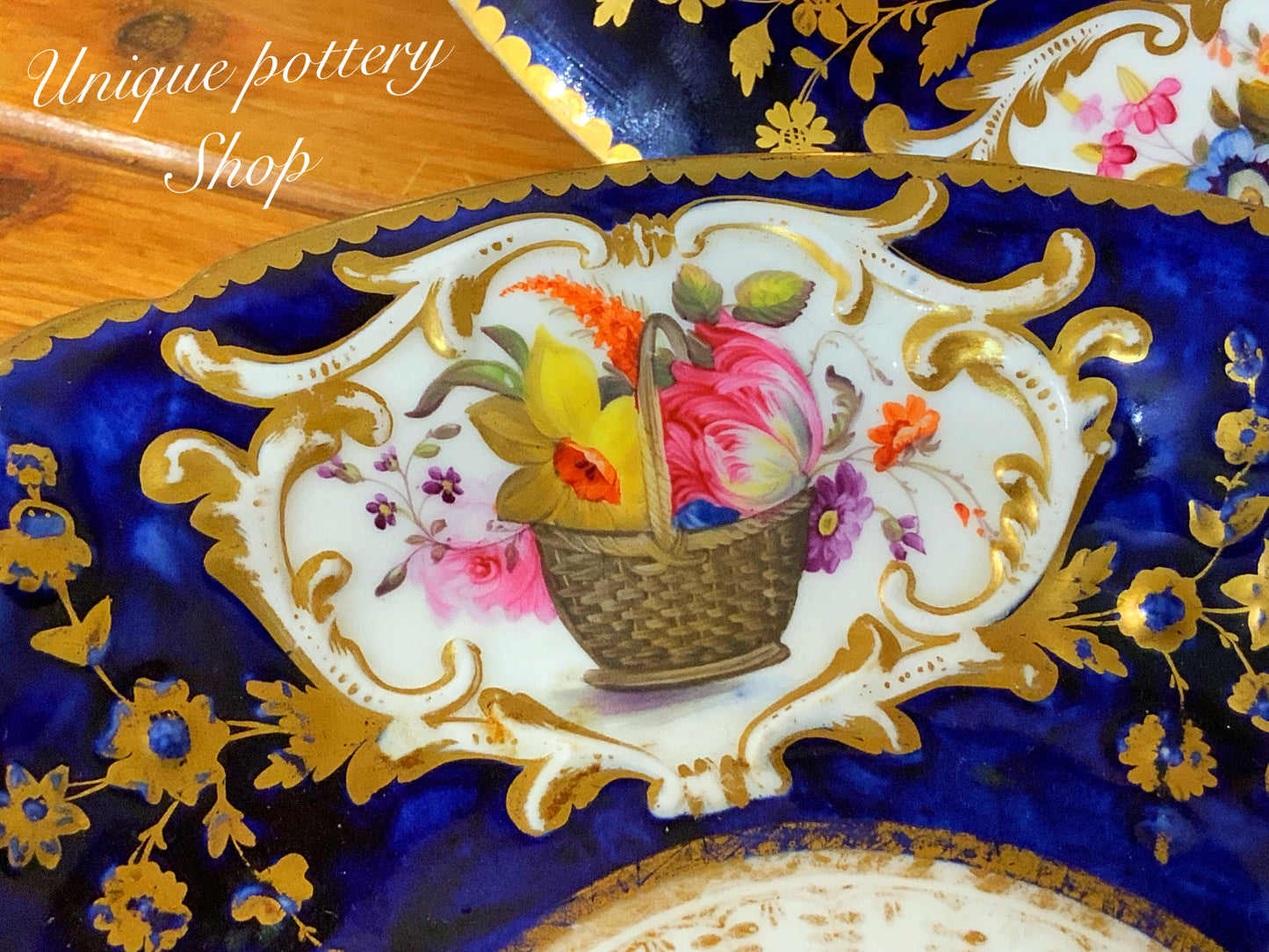 English antique regency dessert wares