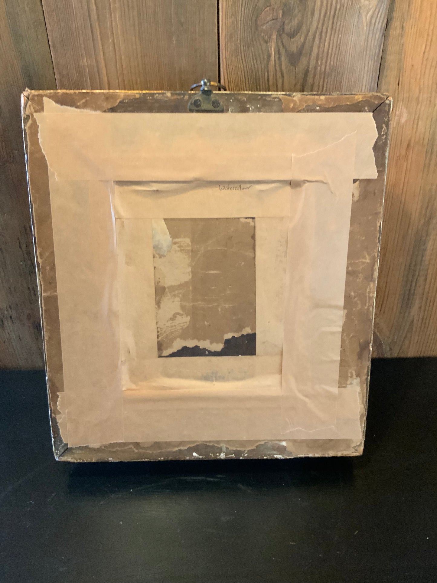 Antique gilt framed, hand painted picture