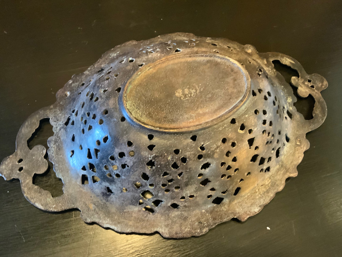 Bronze pierced table bowl