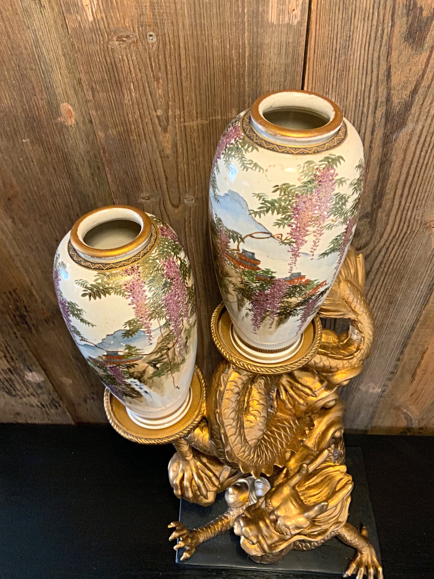 Japanese satsuma vases