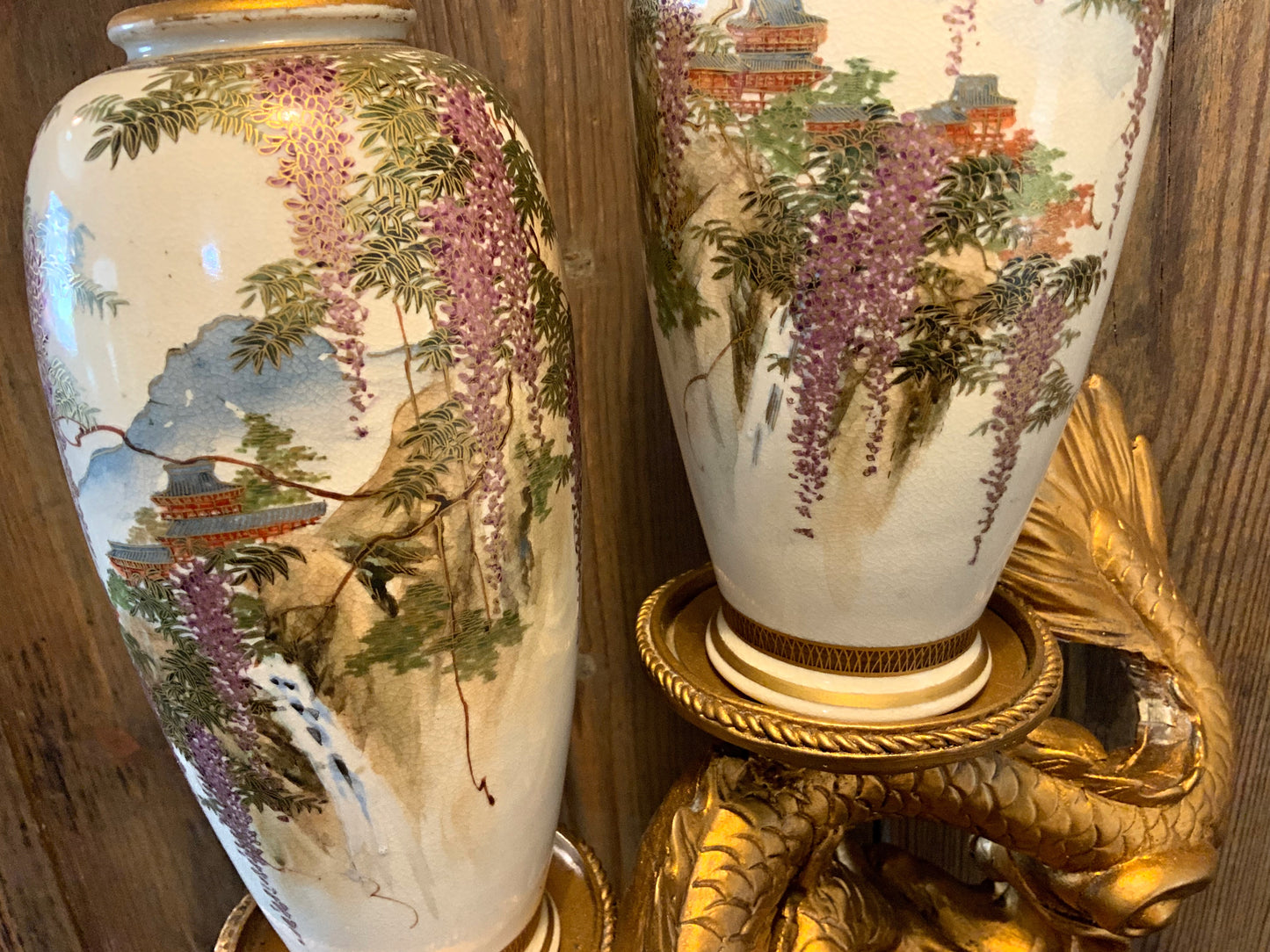 Japanese satsuma vases