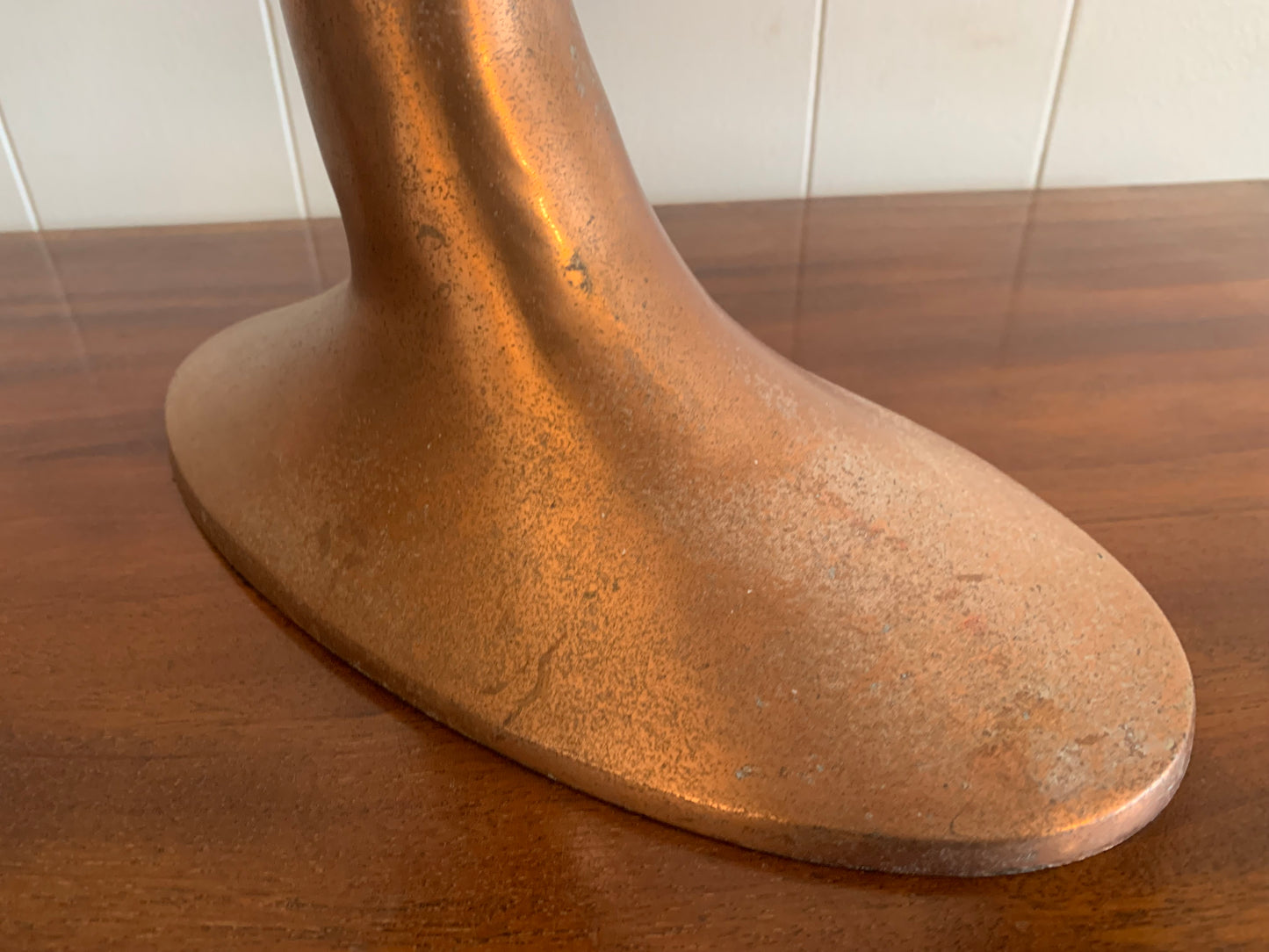 A metal Copper plane ornament