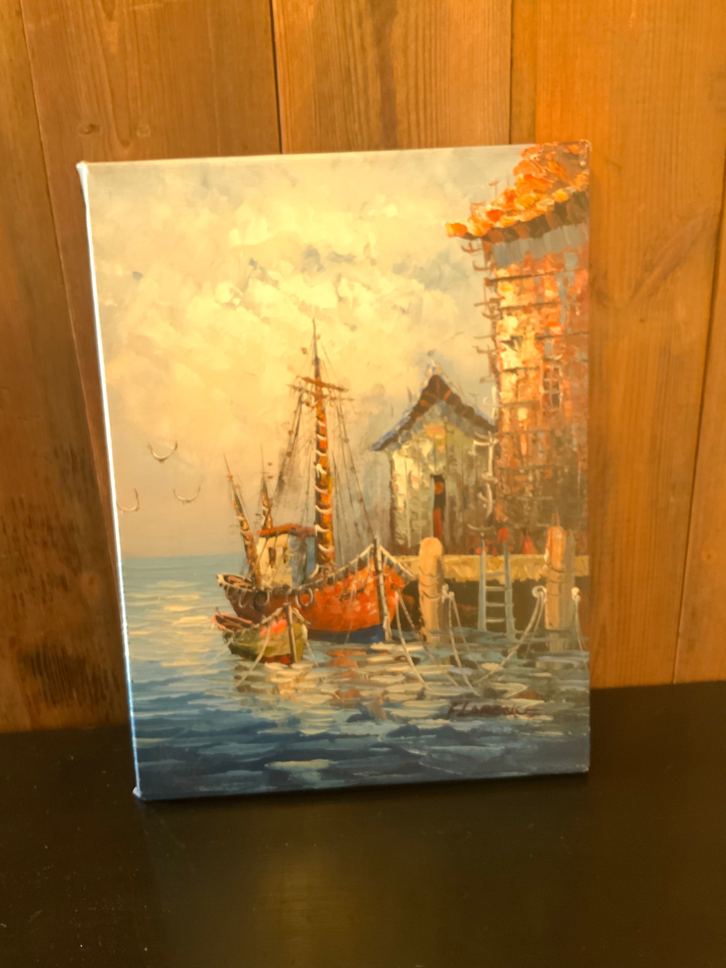 English vintage oil on canvas
