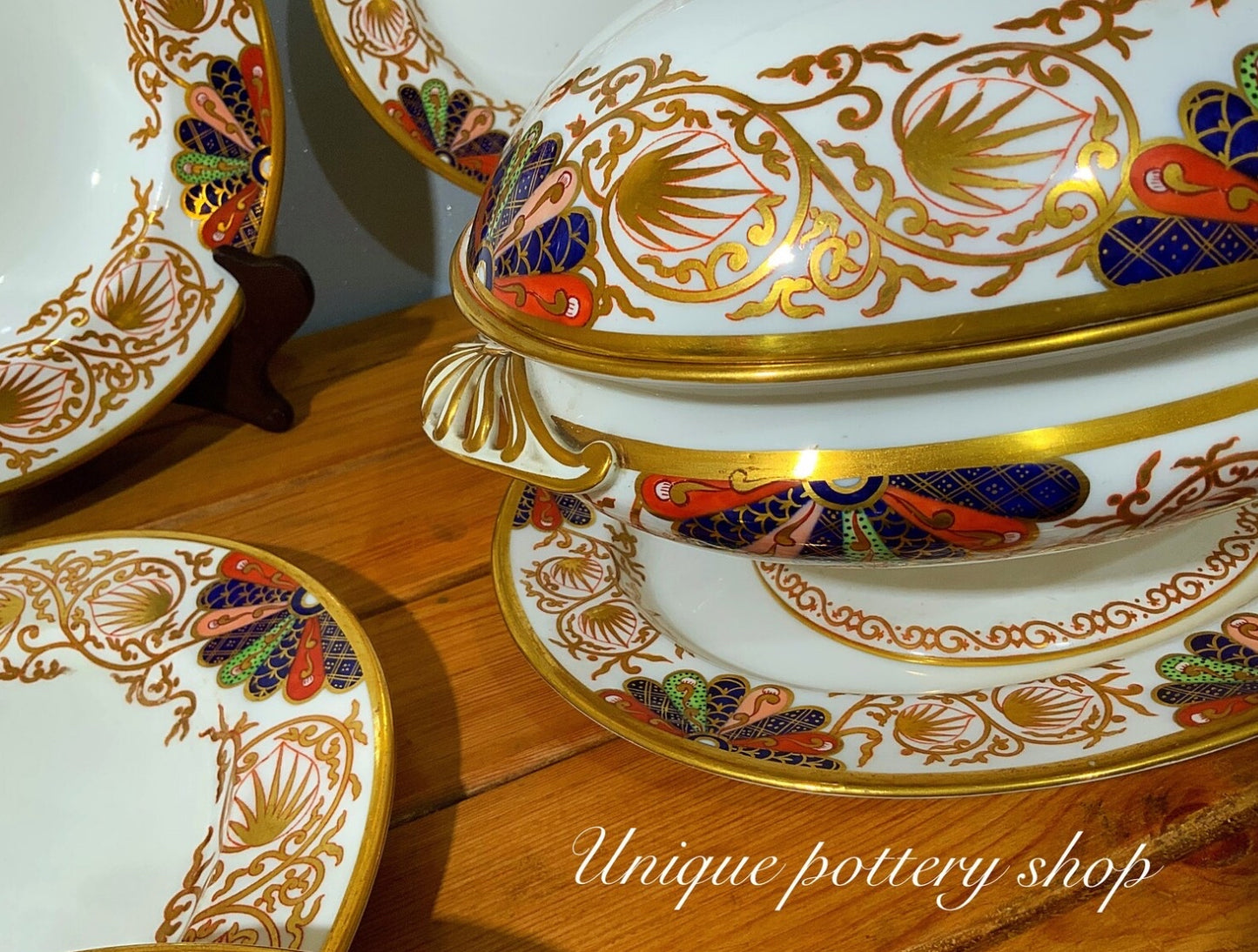 English antique dining set, Copeland Spode