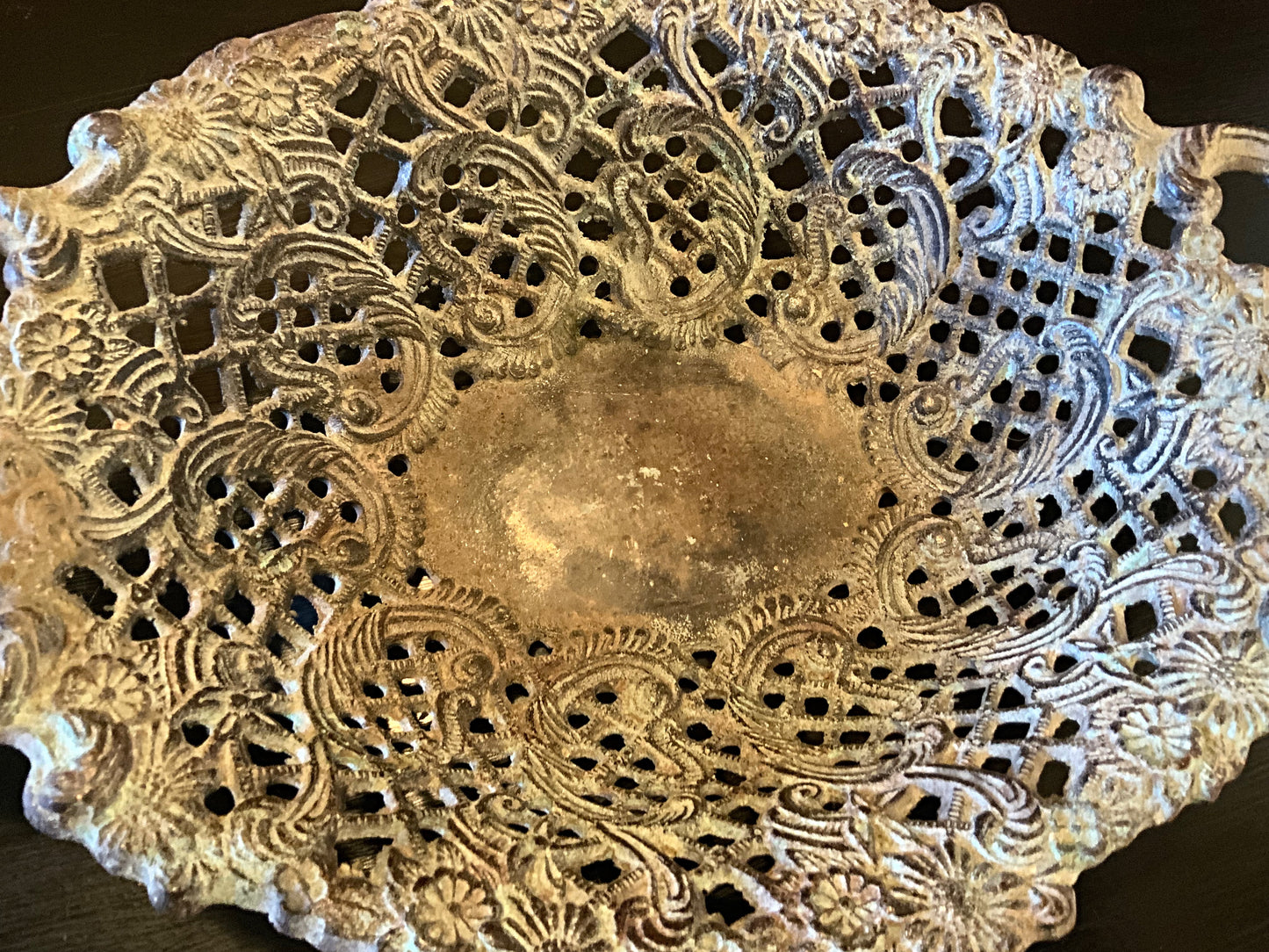 Bronze pierced table bowl