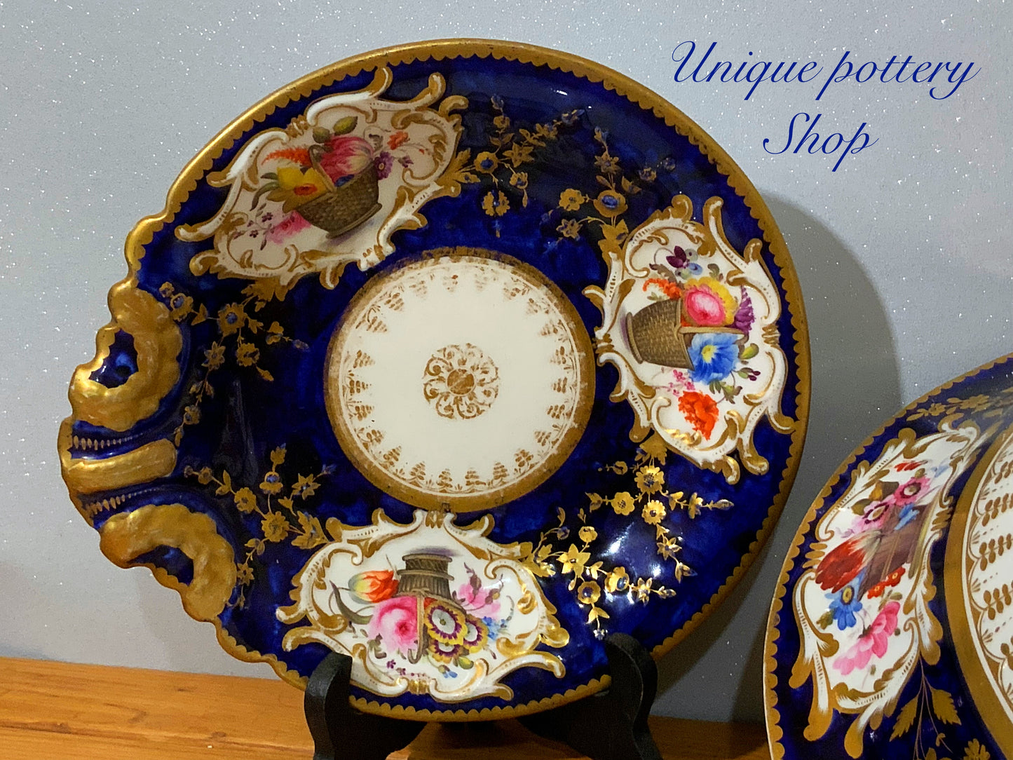 English antique regency dessert wares