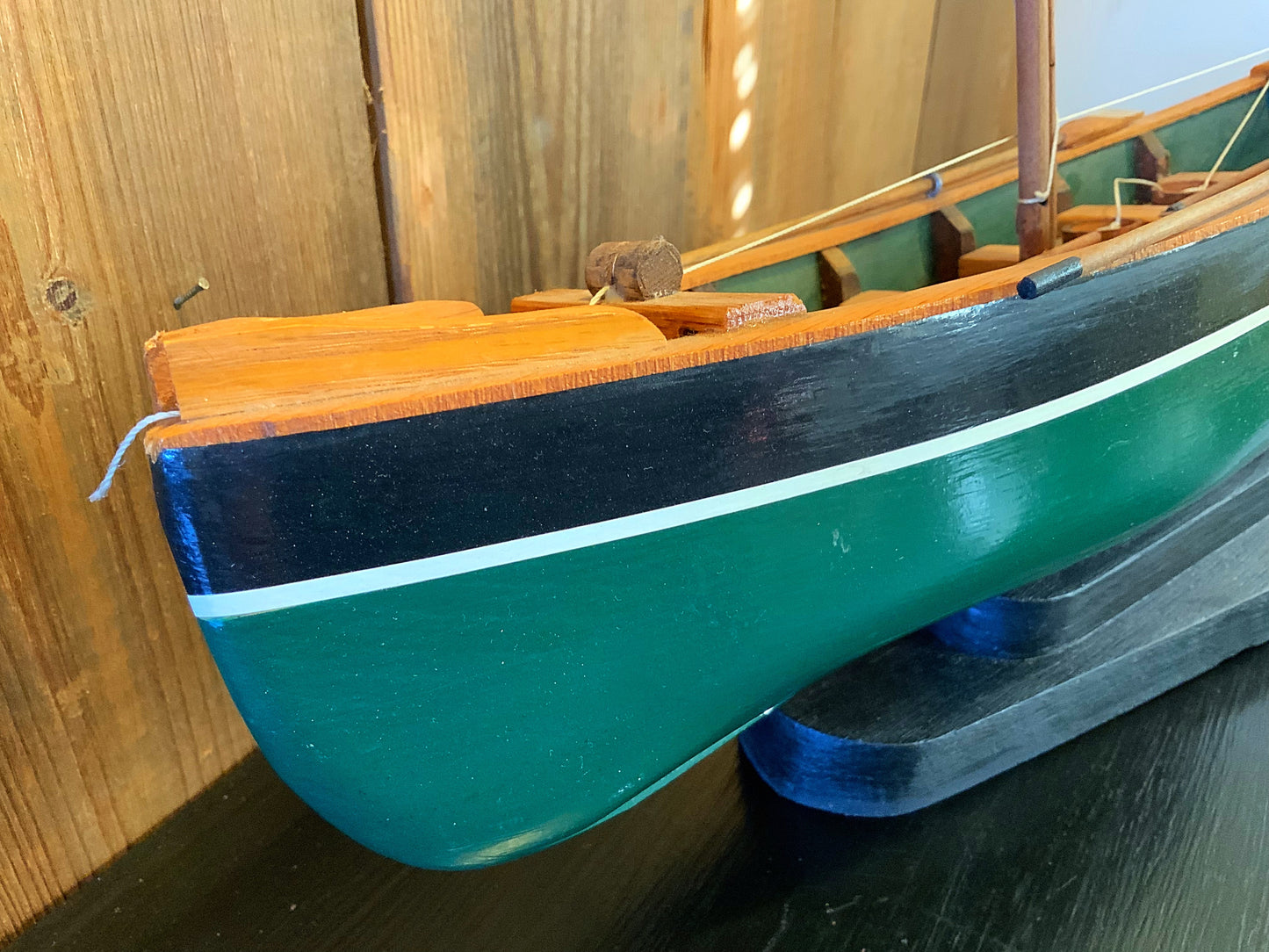 English vintage hand made model boat