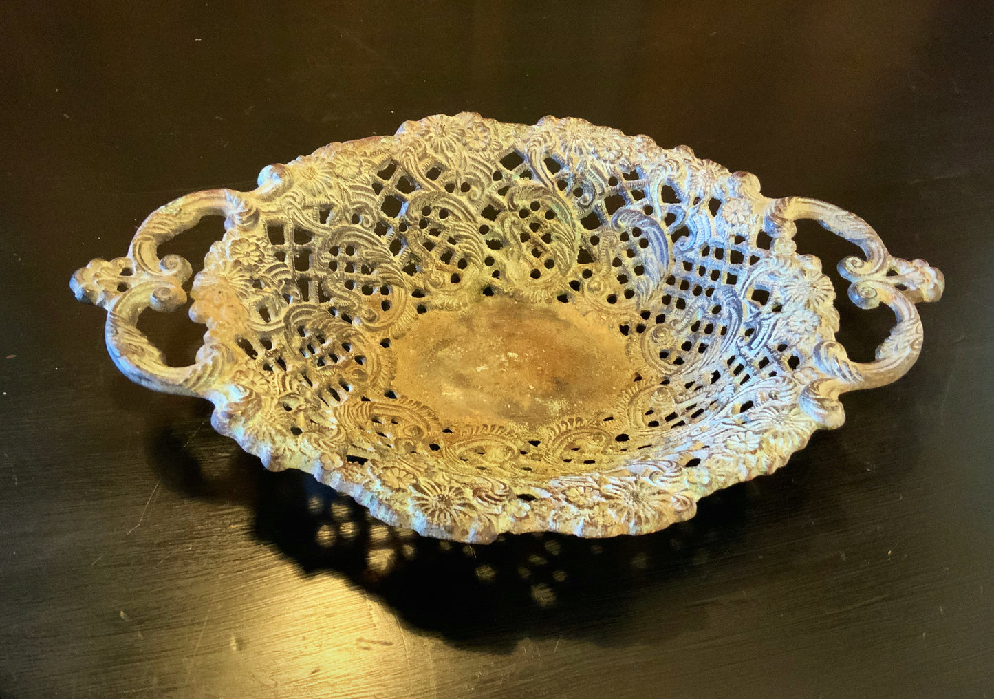 Bronze pierced table bowl