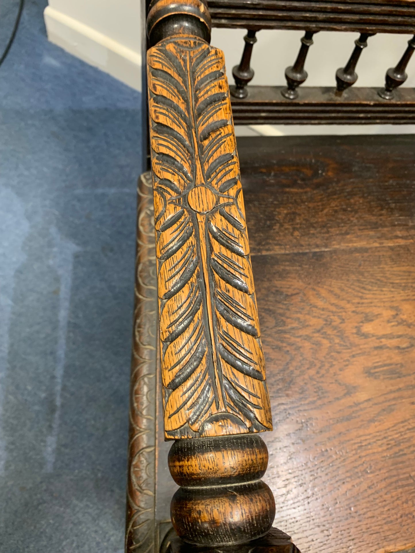 French antique throne chair
