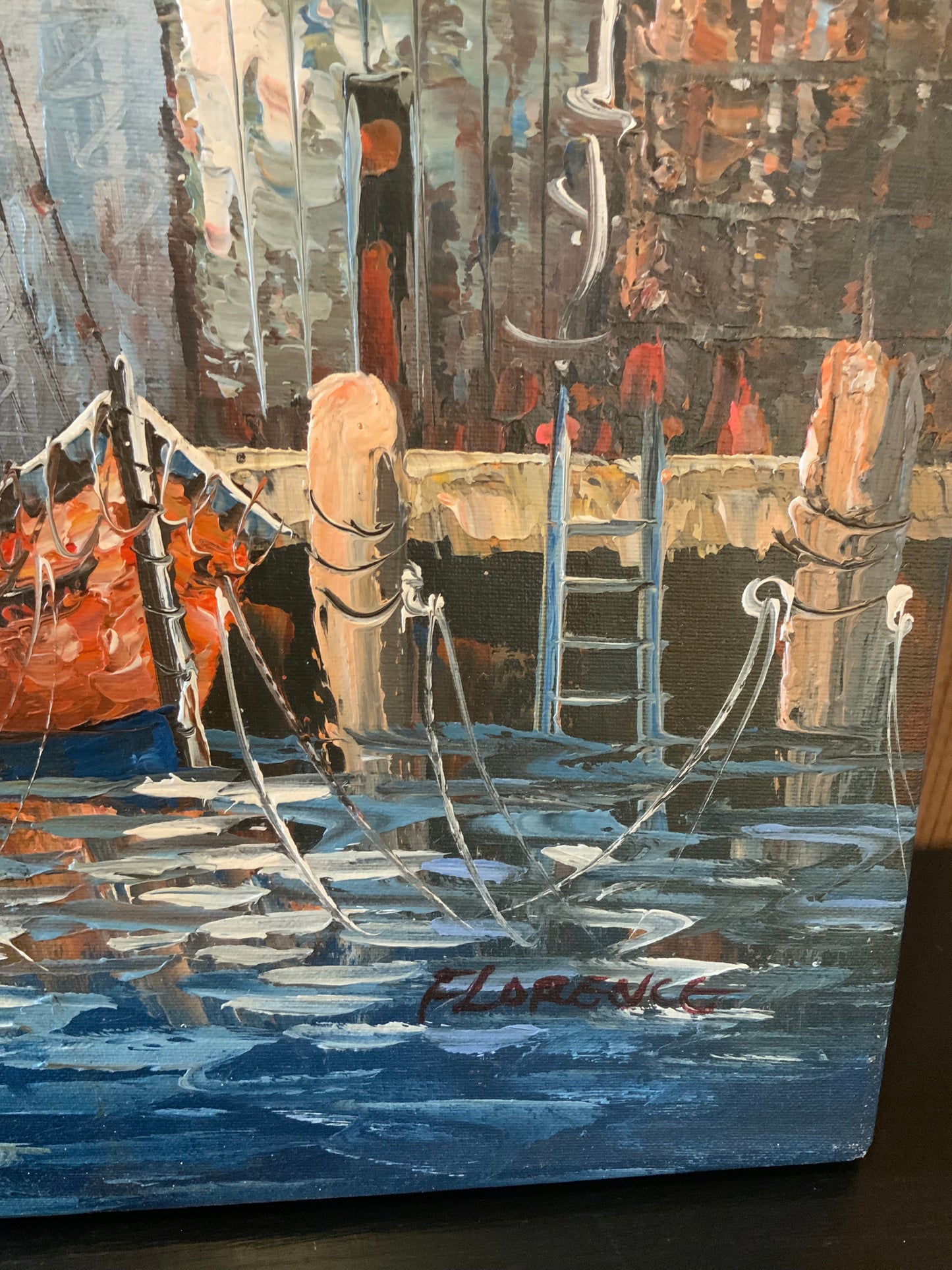 English vintage oil on canvas