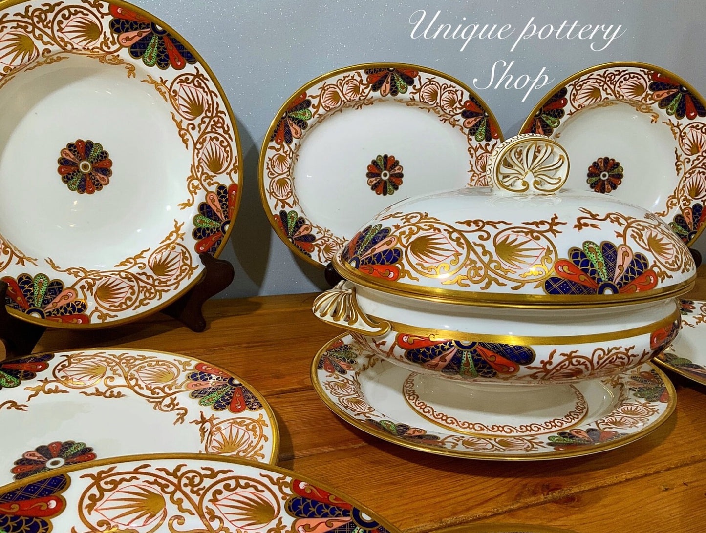 English antique dining set, Copeland Spode