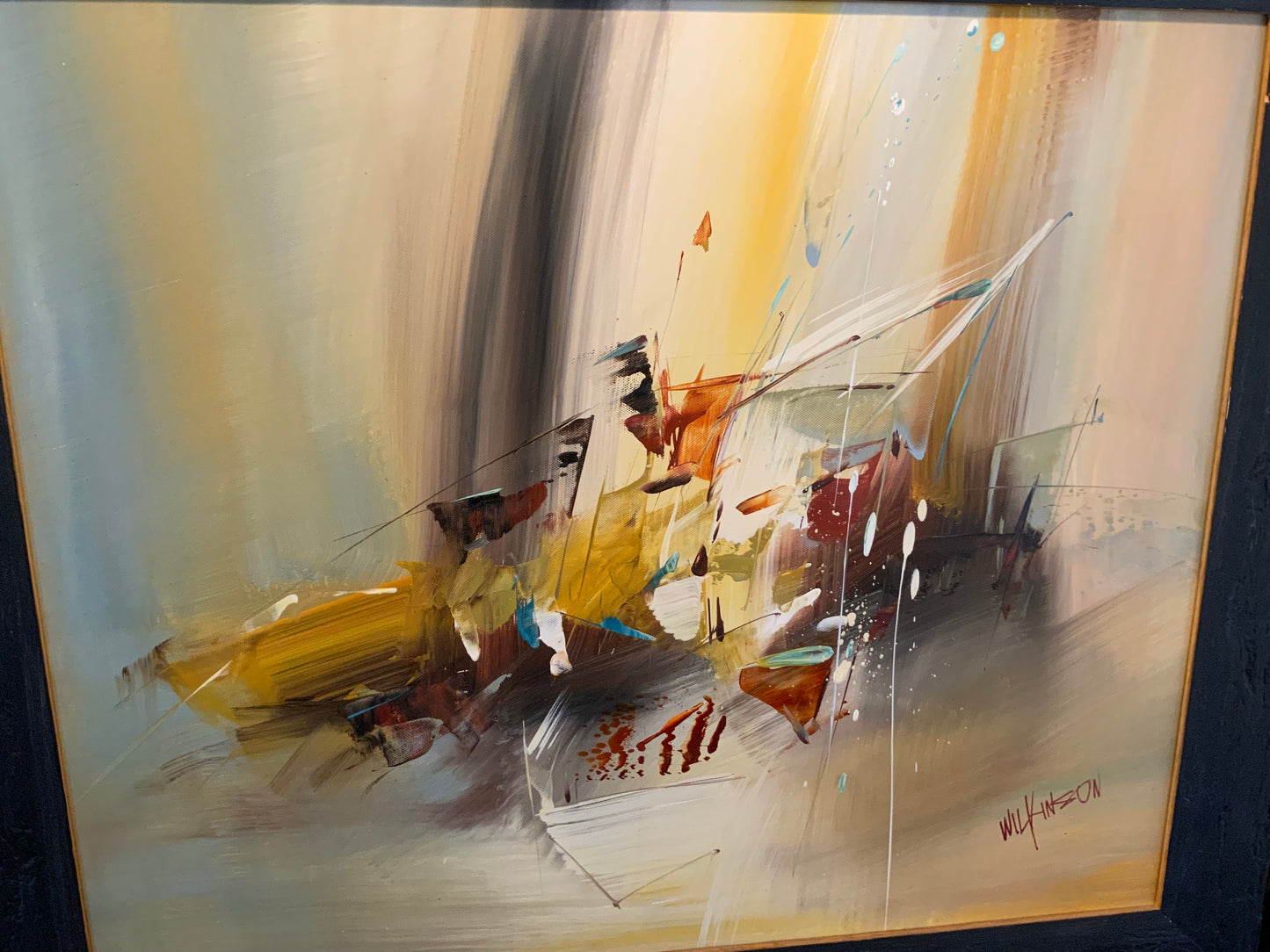 Framed English contemporary oil painting