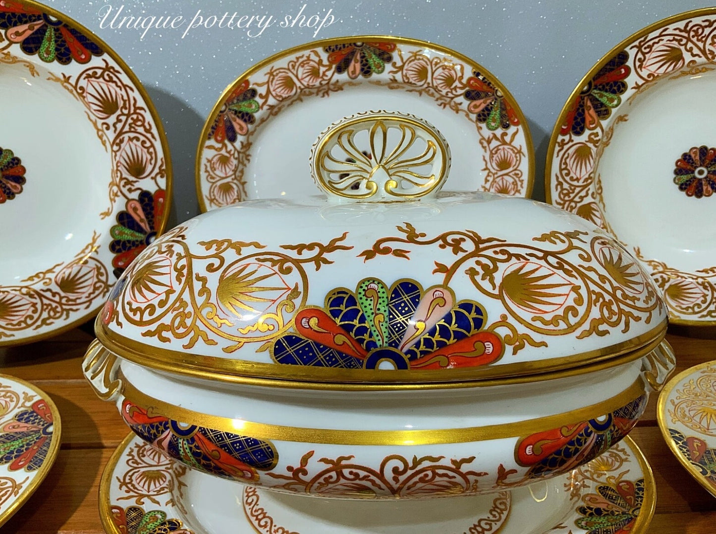 English antique dining set, Copeland Spode