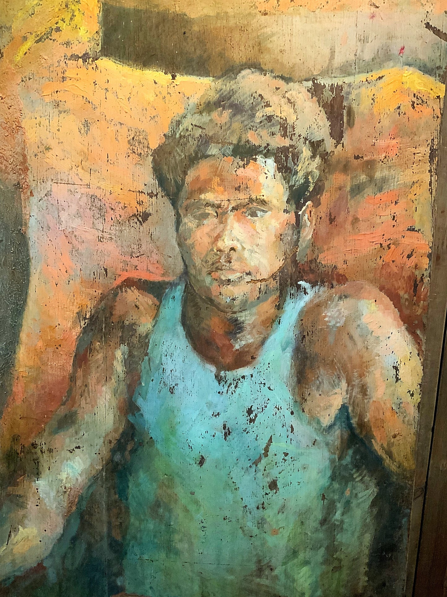 English painting on board