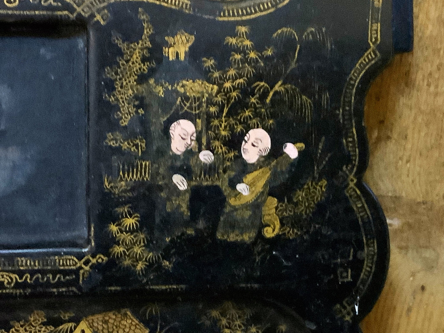 An outstanding hand painted writing set