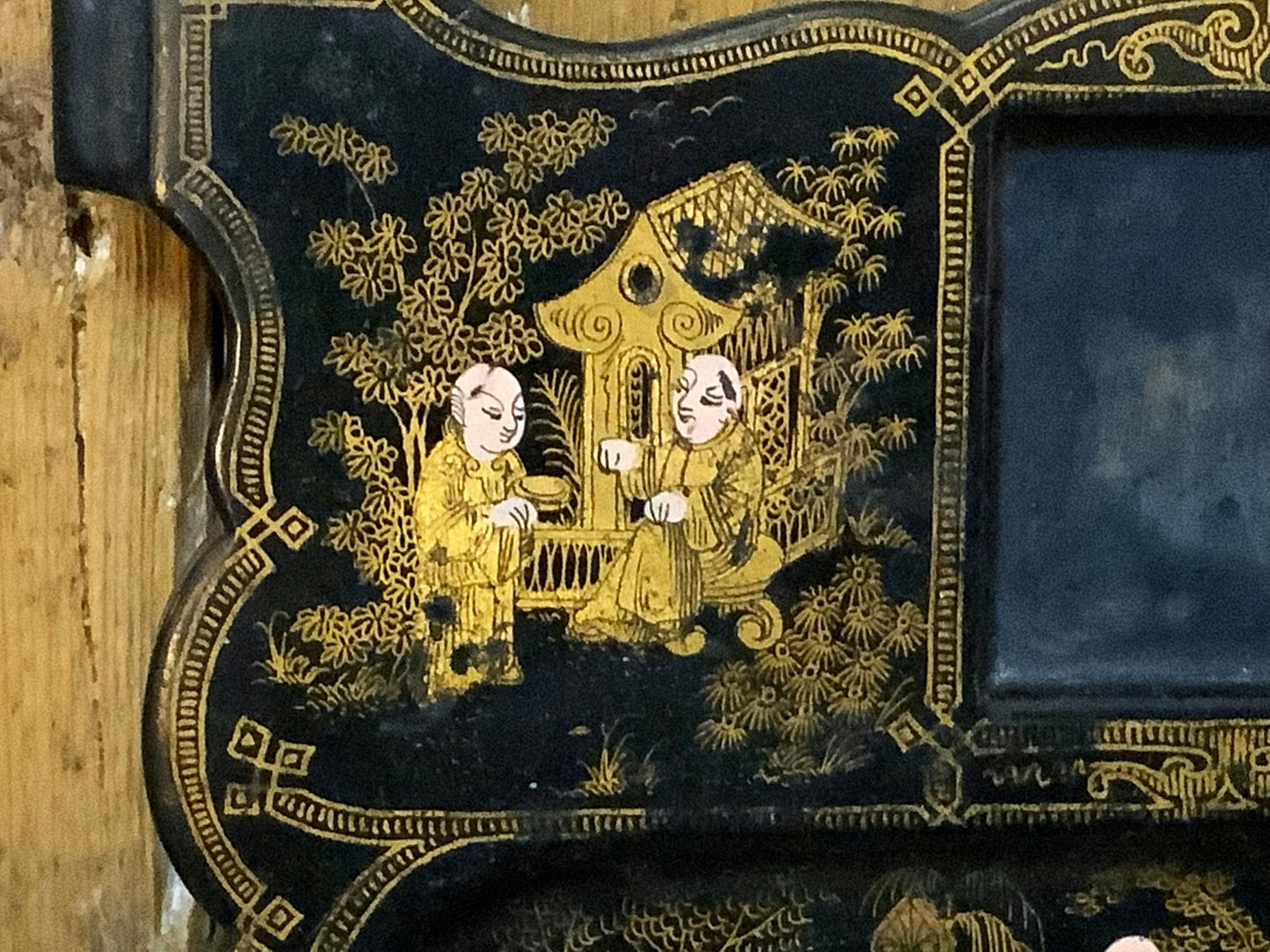 An outstanding hand painted writing set