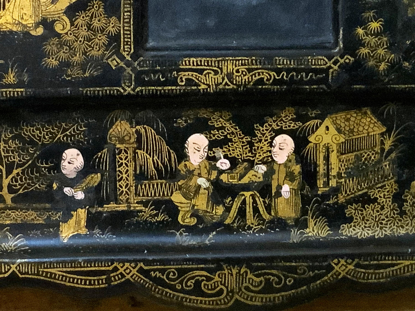 An outstanding hand painted writing set