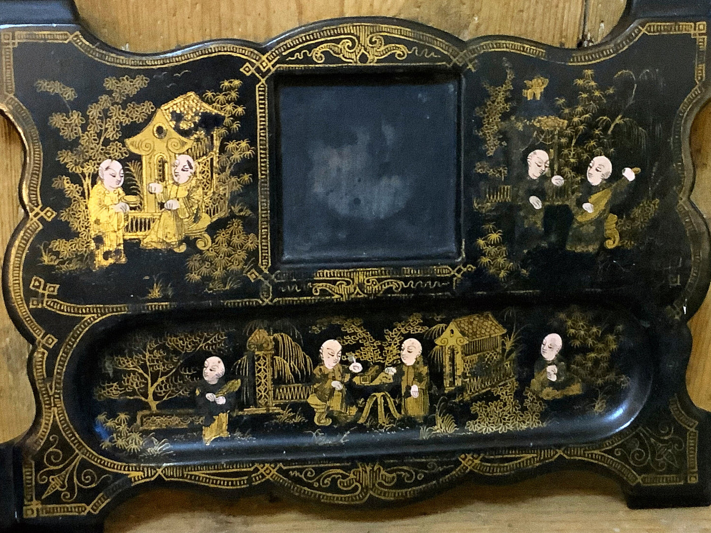An outstanding hand painted writing set