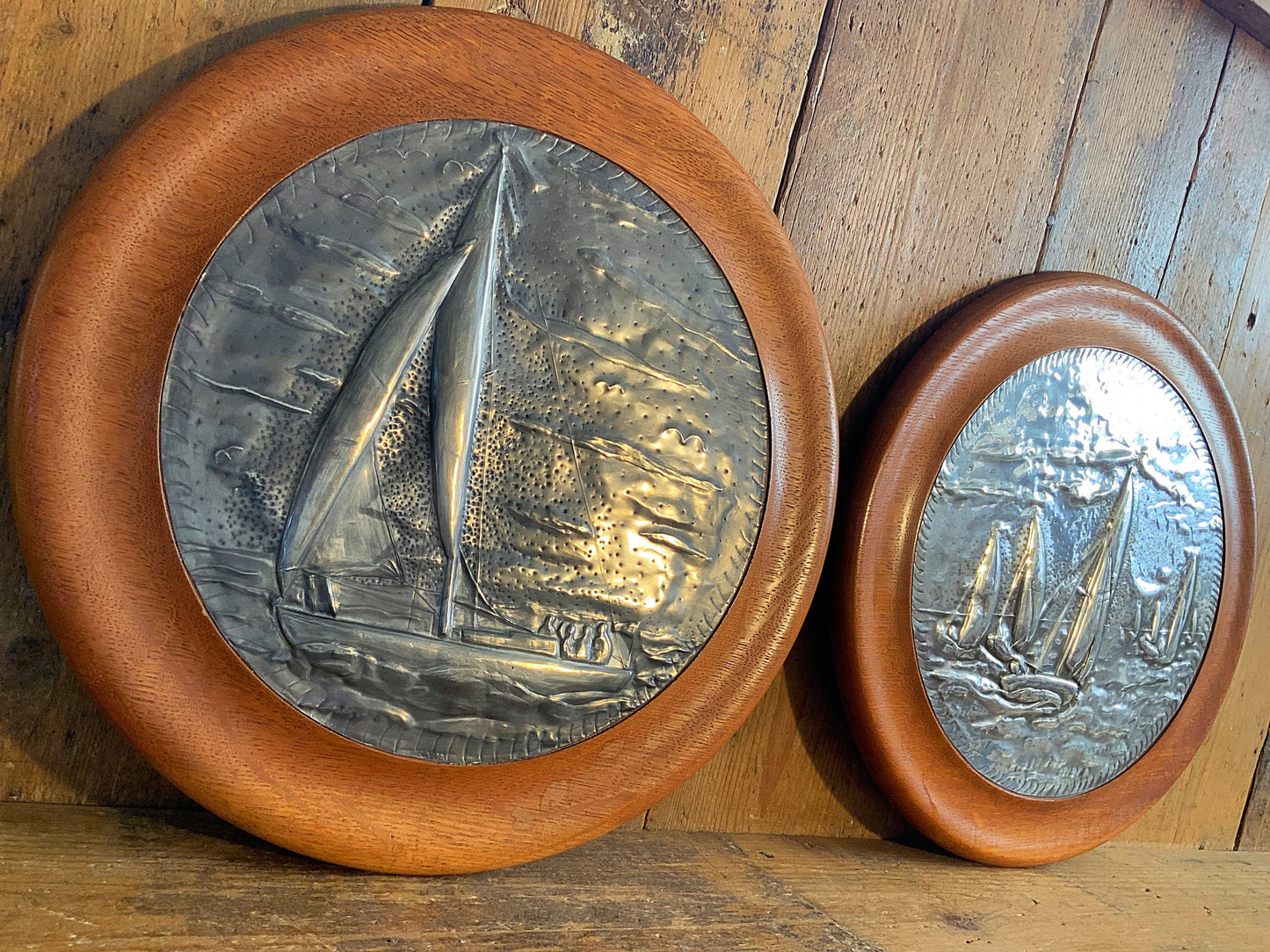 Stunning and unique, hand worked sailing plaques
