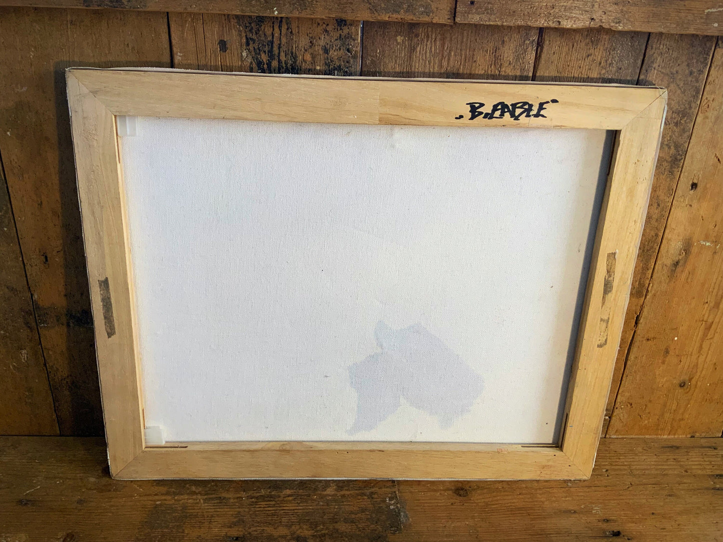 A modern English art abstract oil on canvas