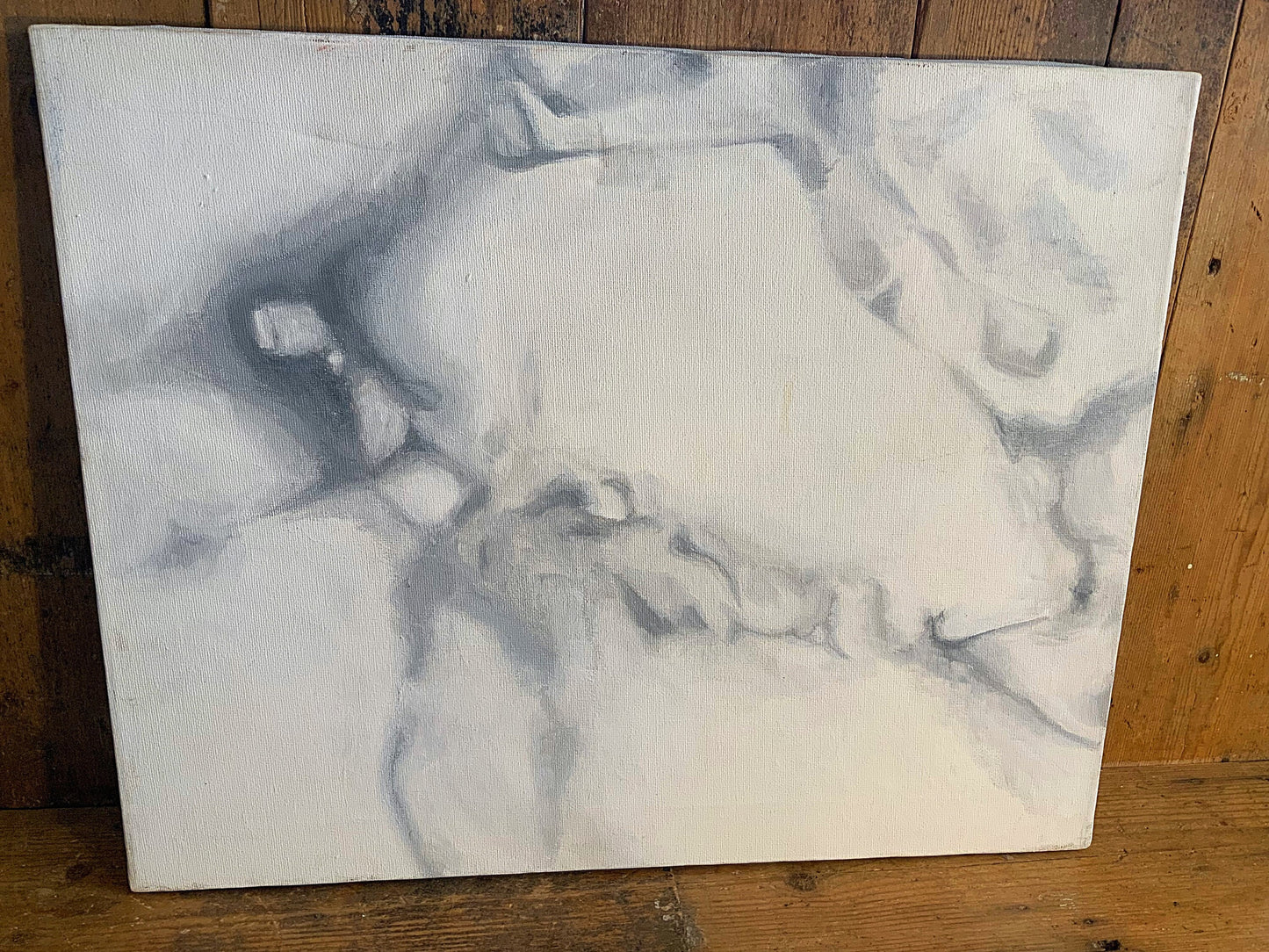 A modern English art abstract oil on canvas