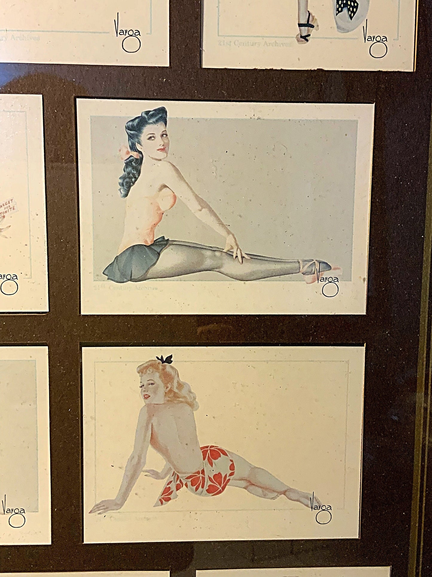 A framed collection of 1940’s glamour girls
