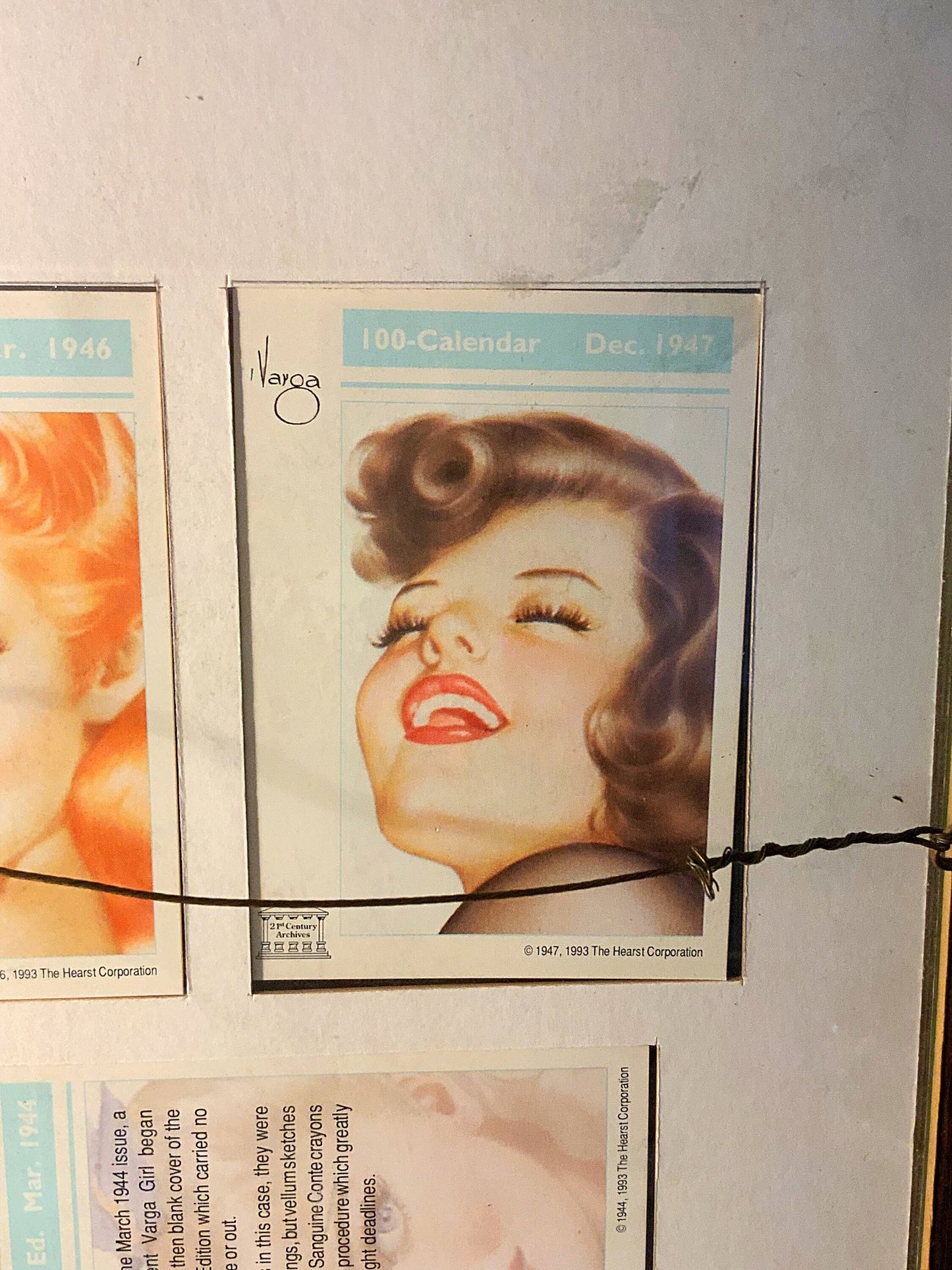 A framed collection of 1940’s glamour girls