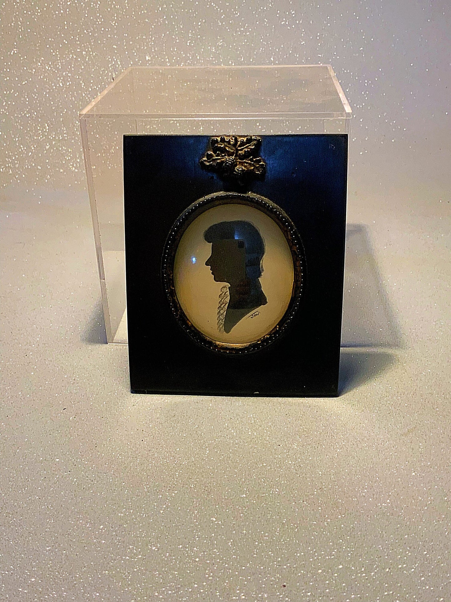 An outstanding miniature silhouette portrait