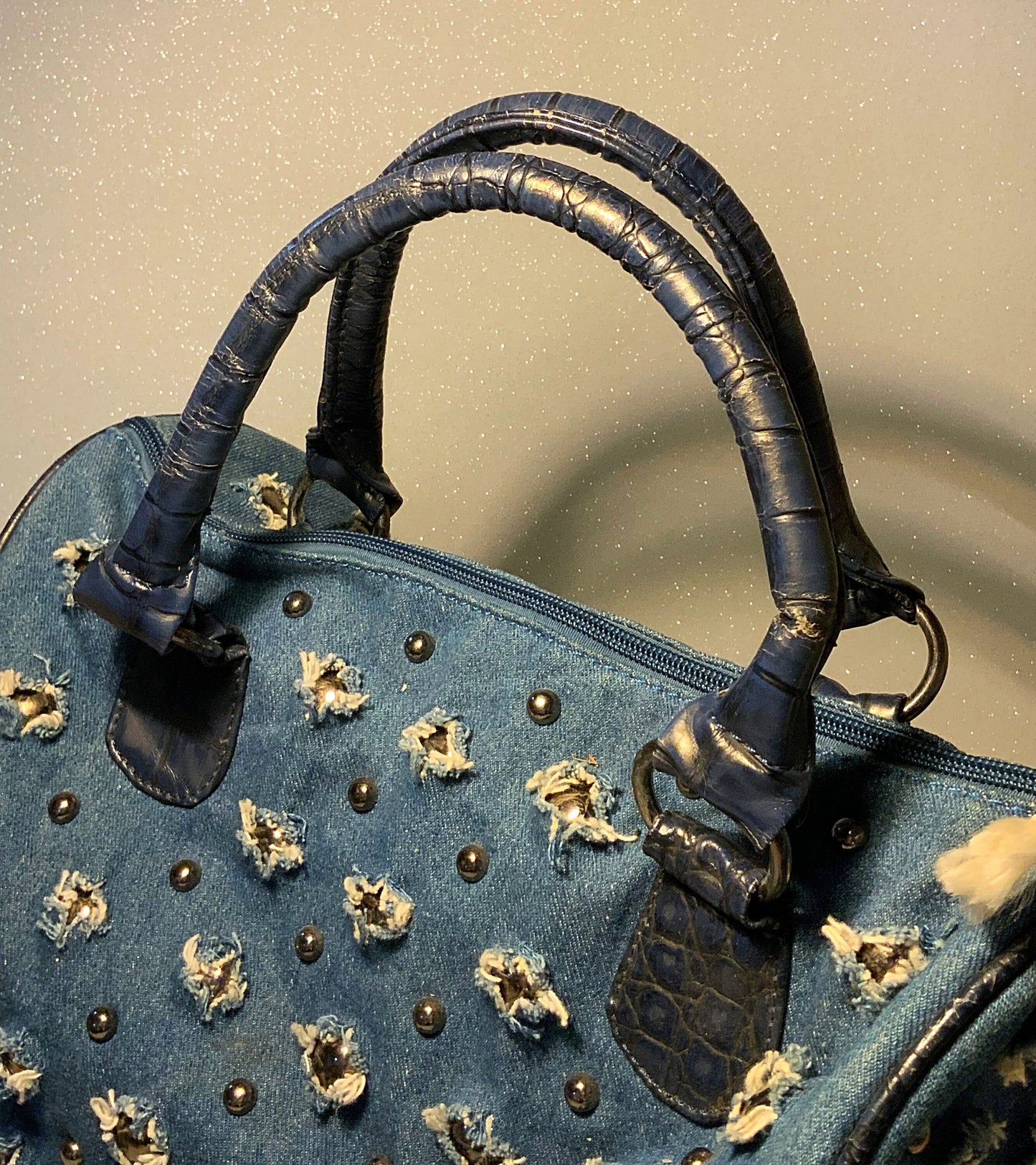 An outstanding vintage denim bag