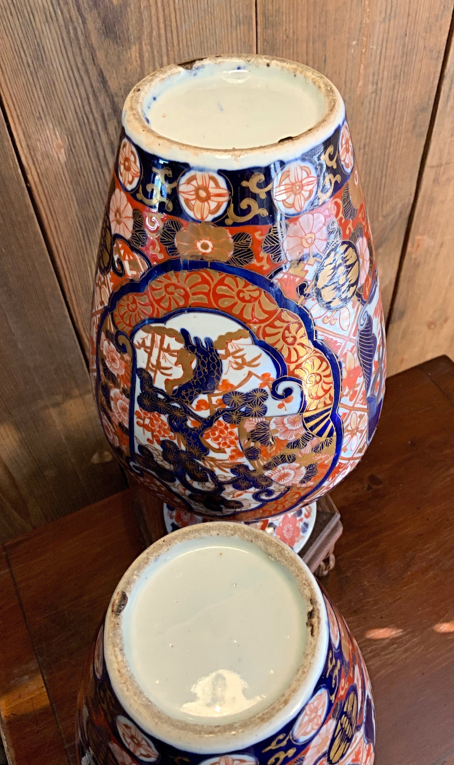A superb pair of antique Japanese vases