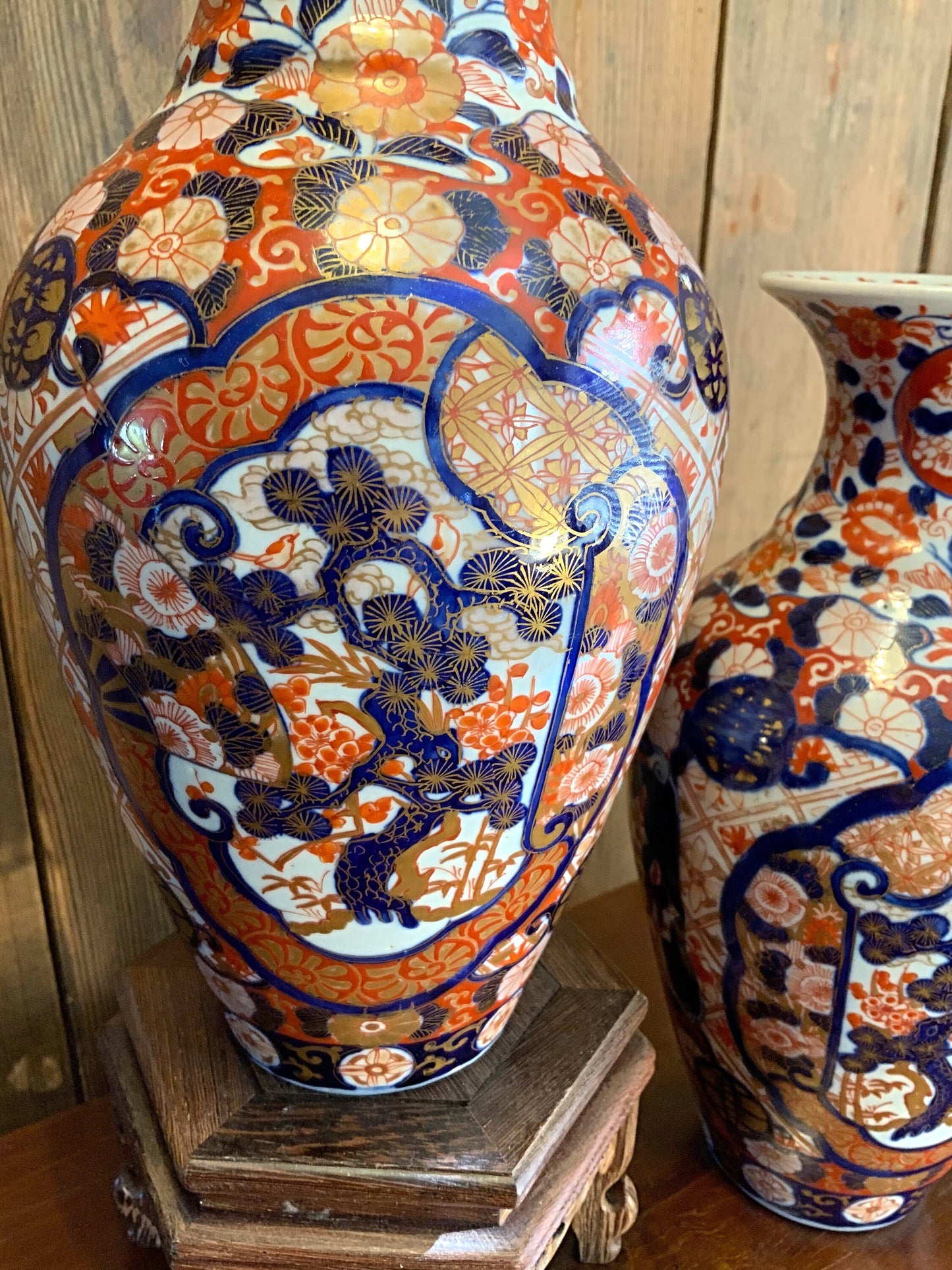 A superb pair of antique Japanese vases