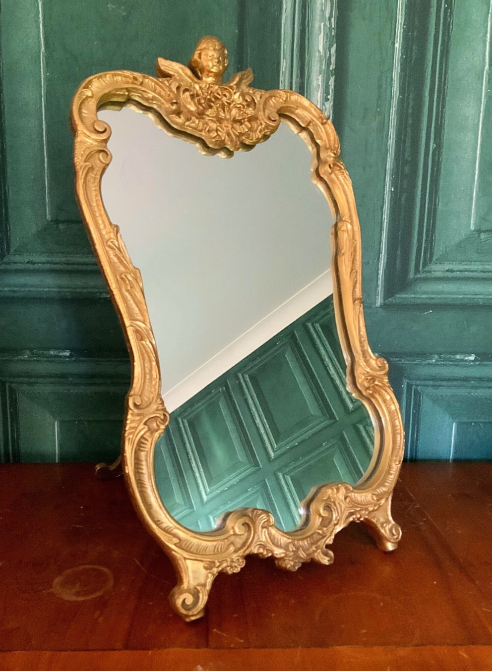 English vintage easel mirror