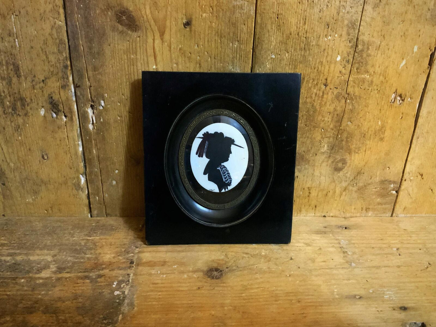 An outstanding  miniature silhouette portrait