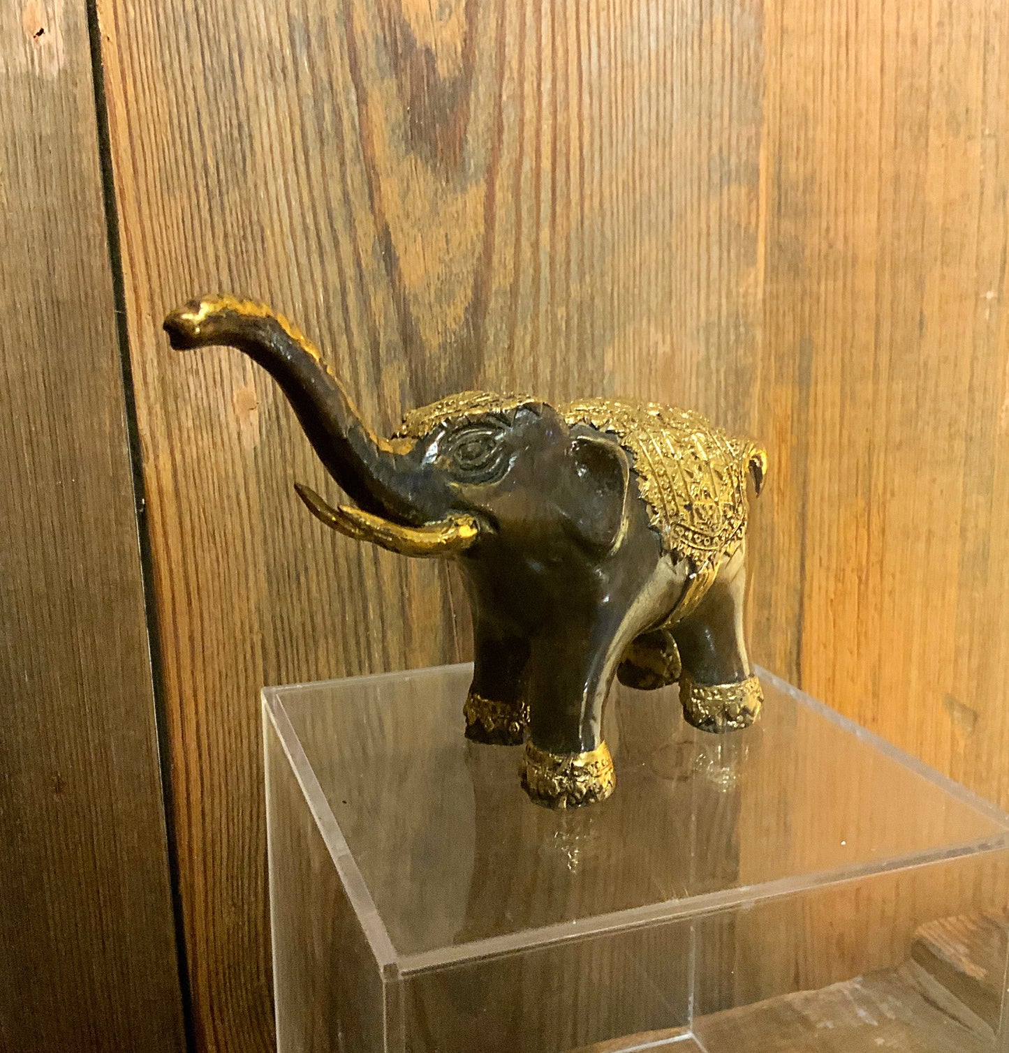 Thai Bronze & gilt teppanon elephant