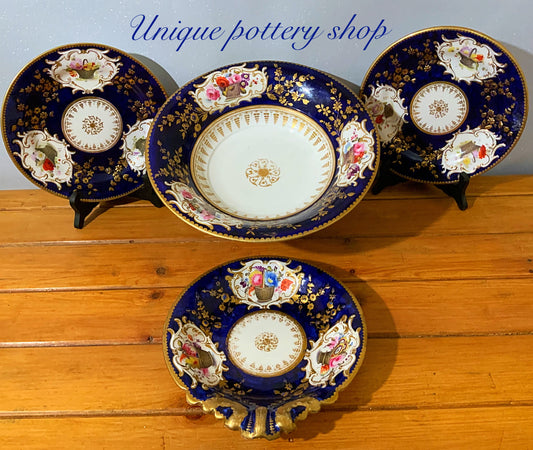 English antique regency dessert wares