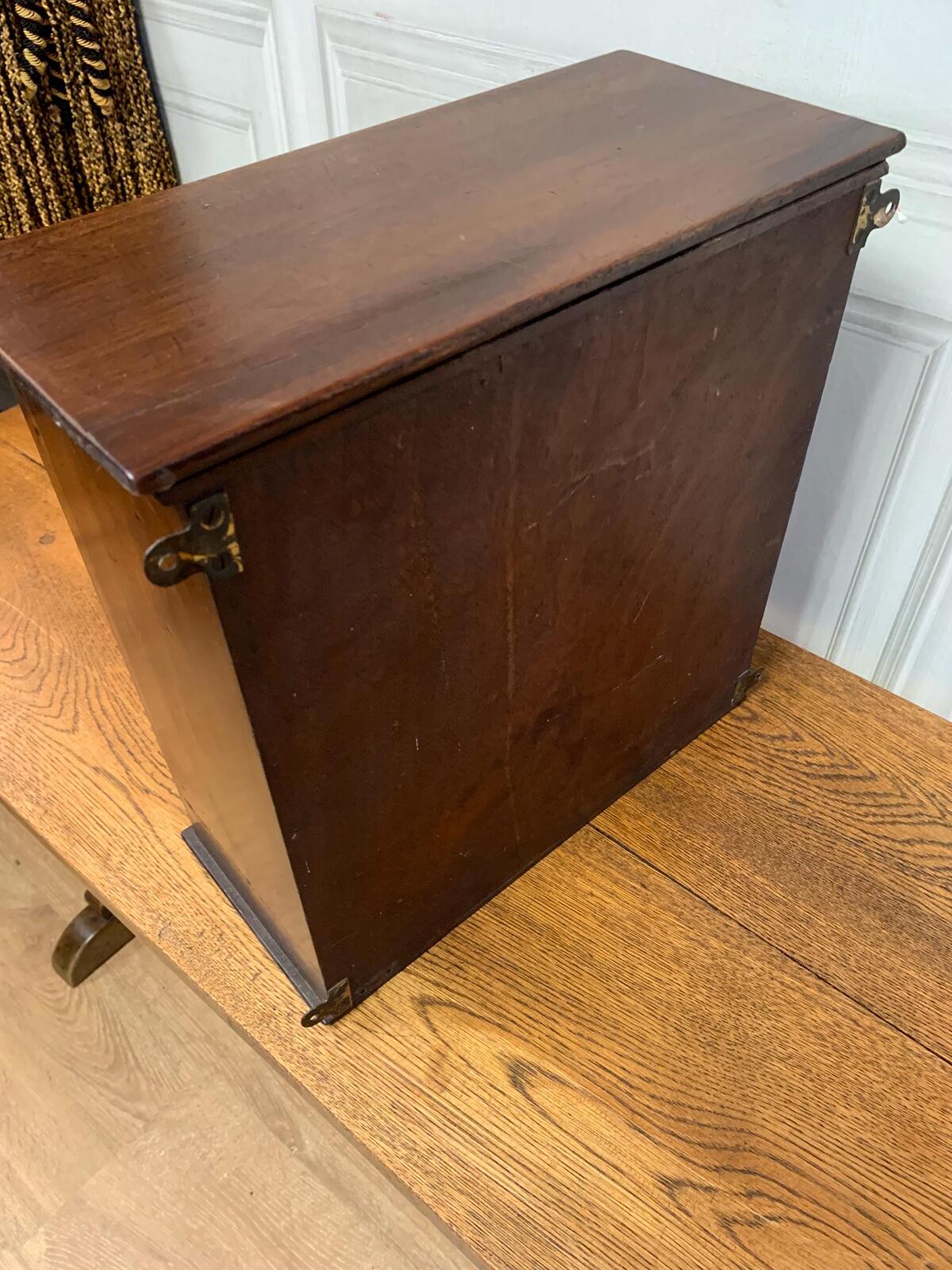 English antique medicine cabinet