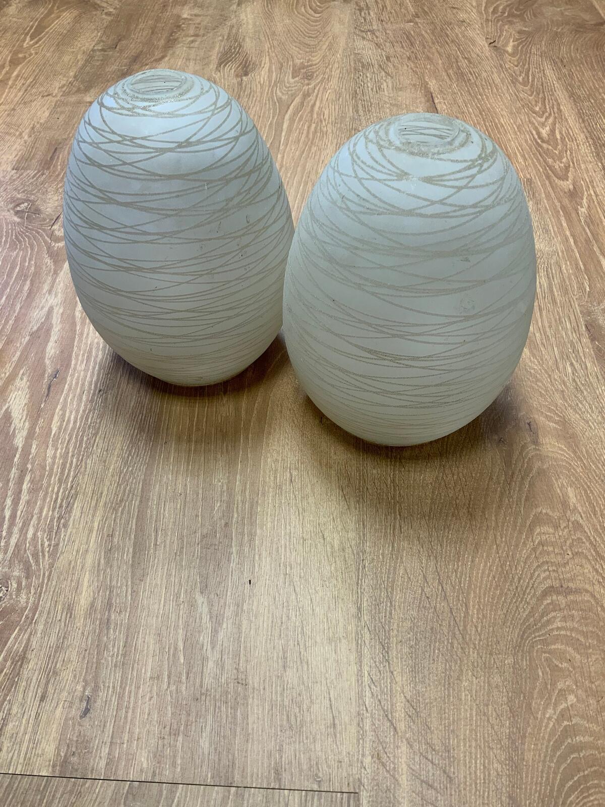 1960’s retro Glass lamp shades