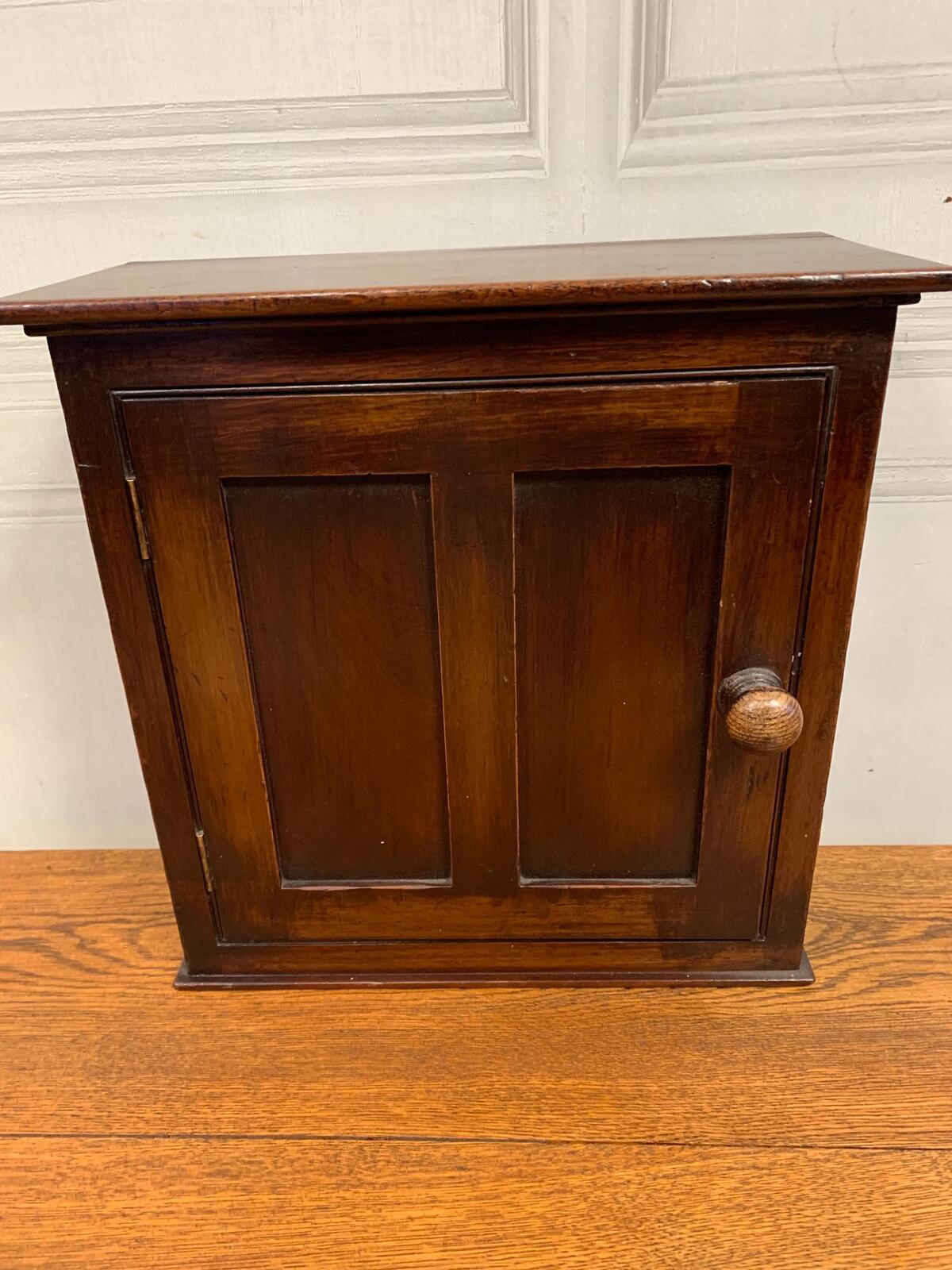 English antique medicine cabinet