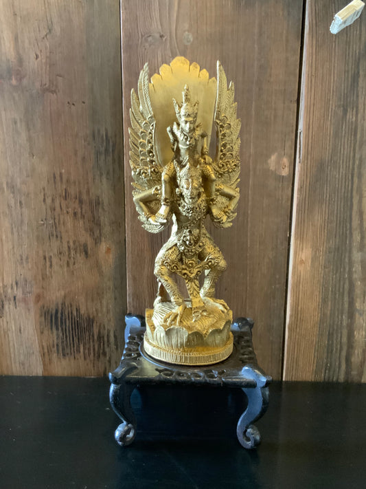 Gilt wood teppanon angel figurine