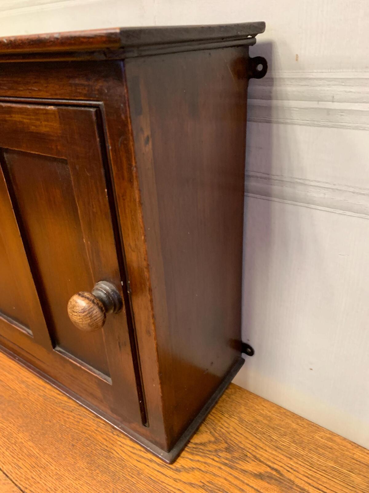 English antique medicine cabinet