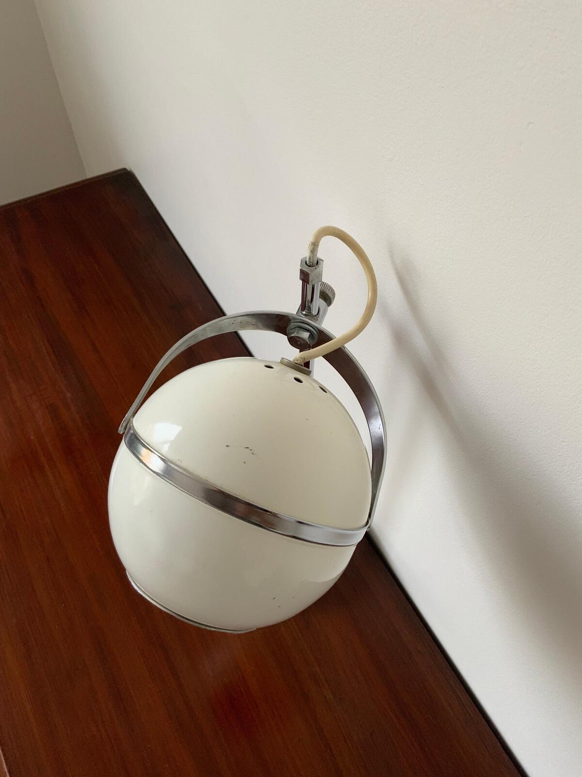 Vintage Eyeball Lamp, Retro Chrome Accent Table Lamp