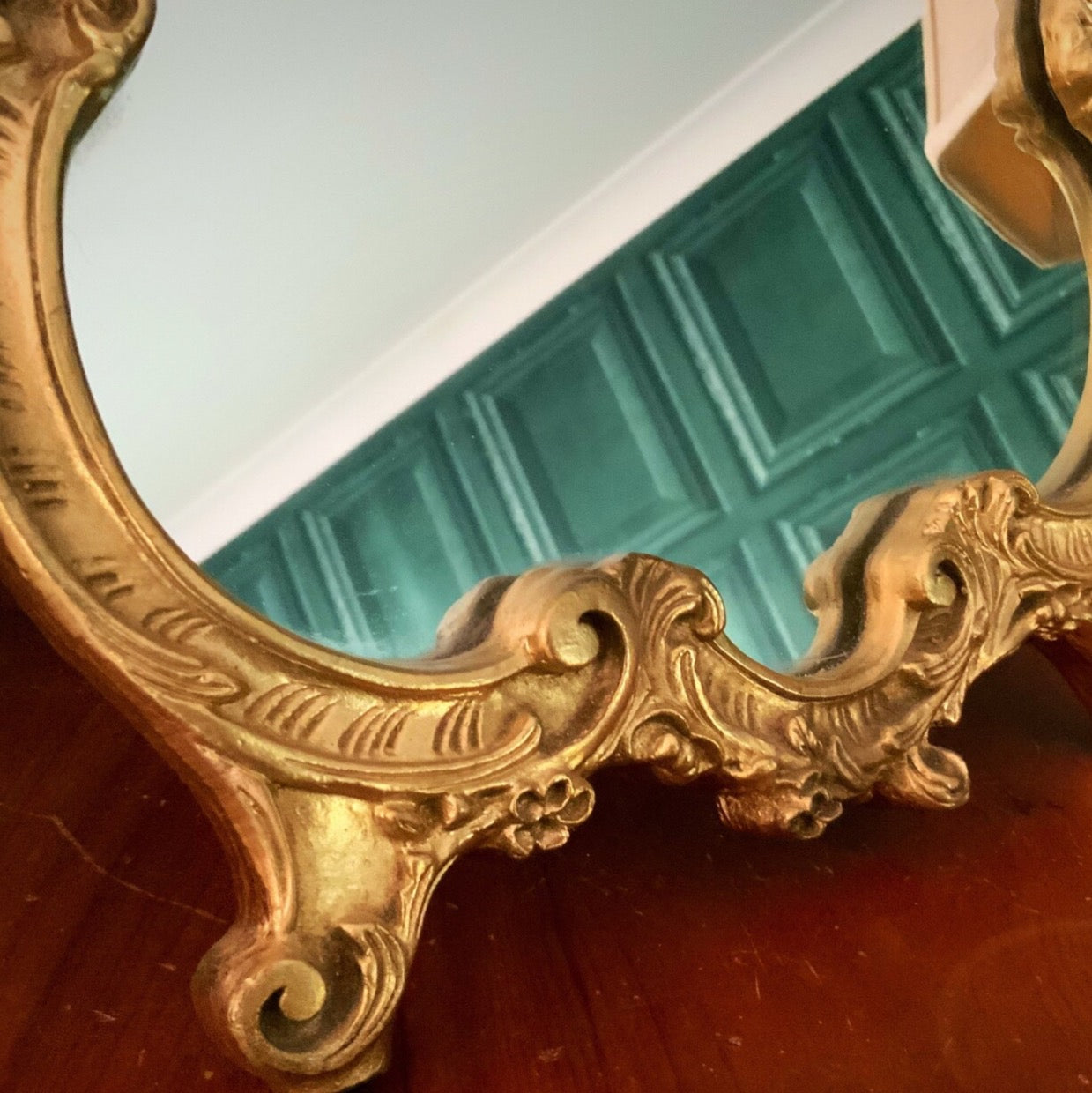 English vintage easel mirror