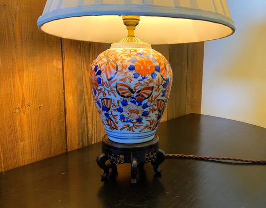 Japanese antique Imari lamp