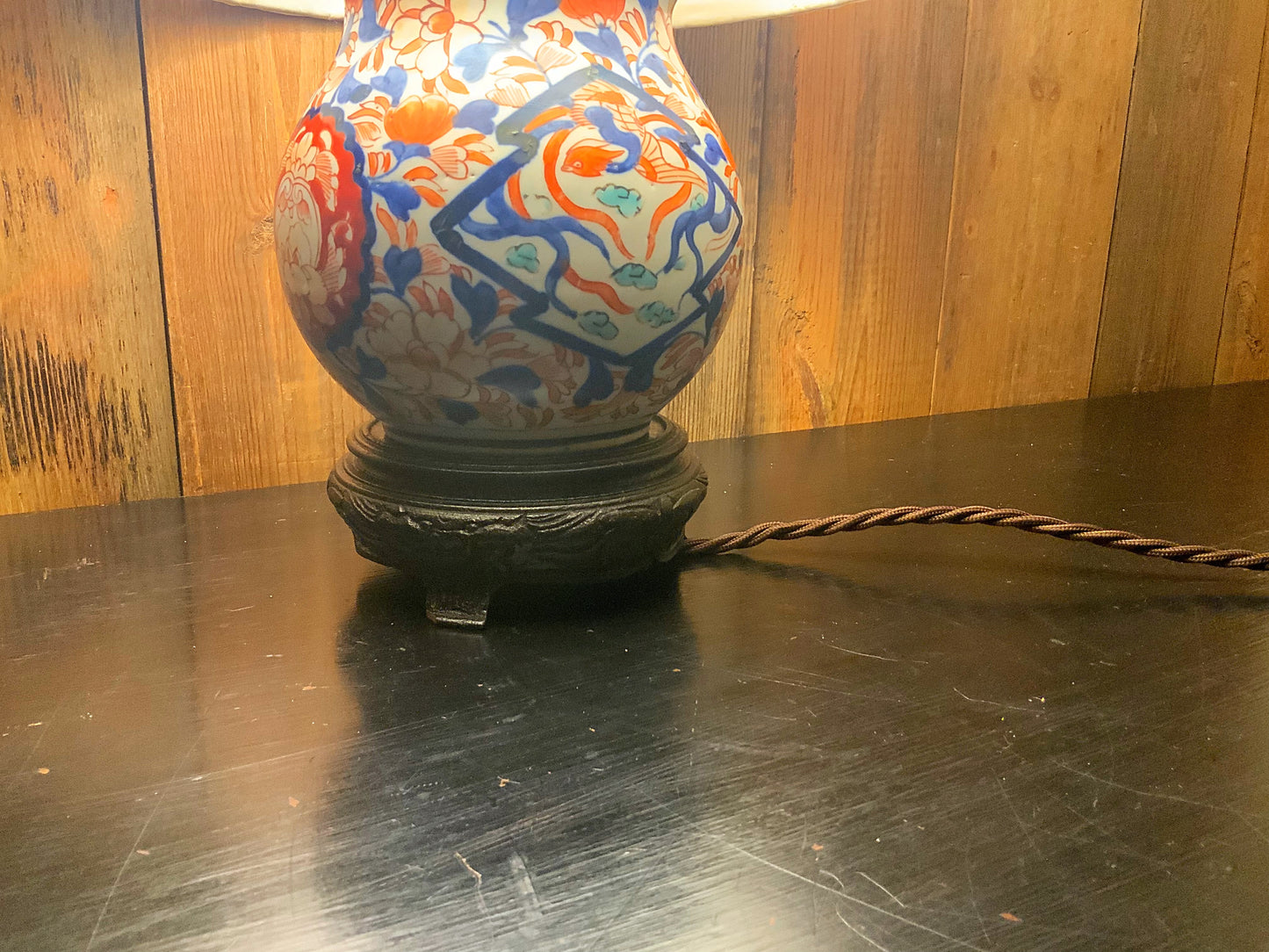 Japanese antique Imari lamp