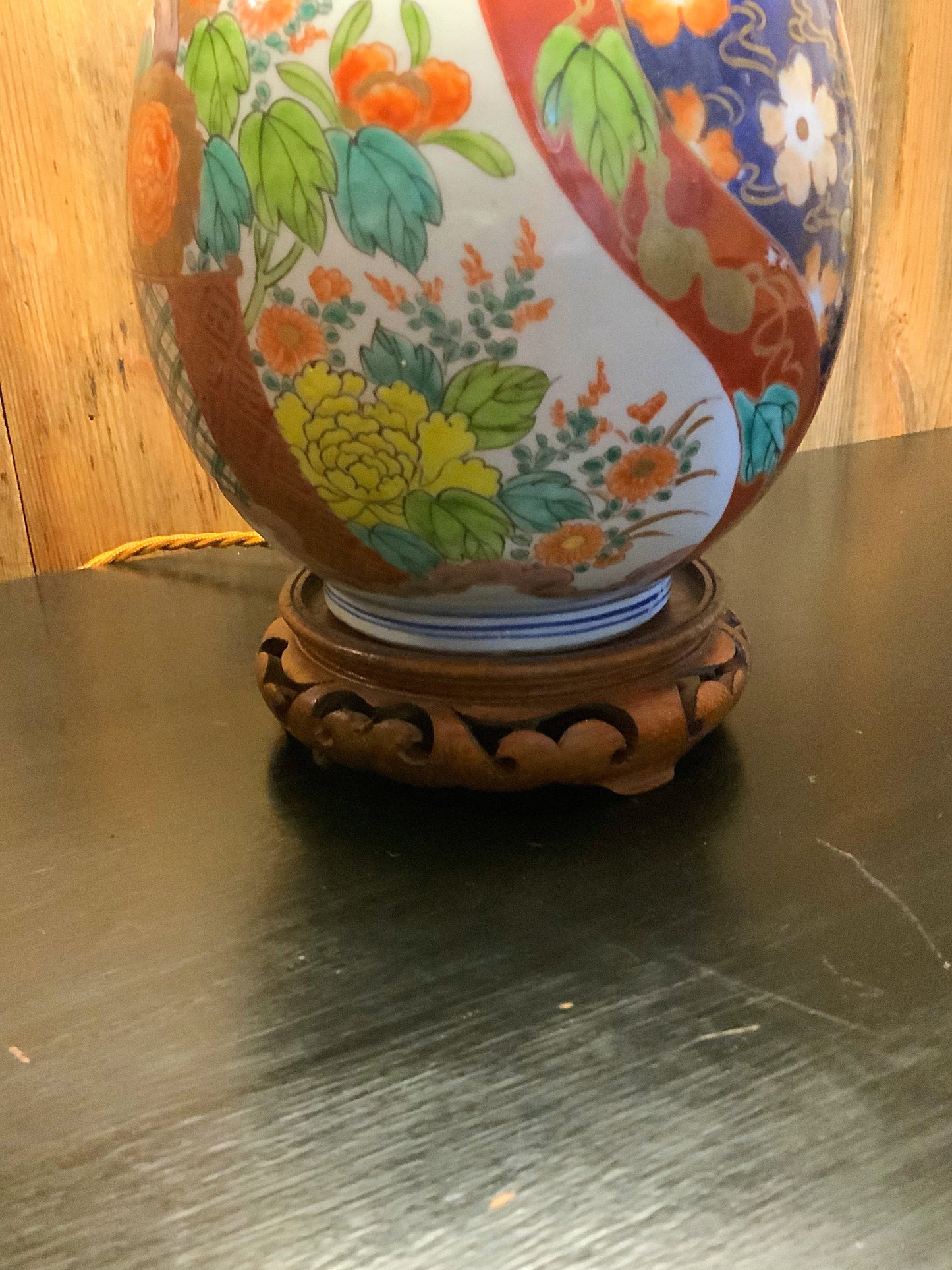 Japanese antique double gourd lamp