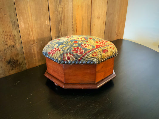 English antique stool or ottoman