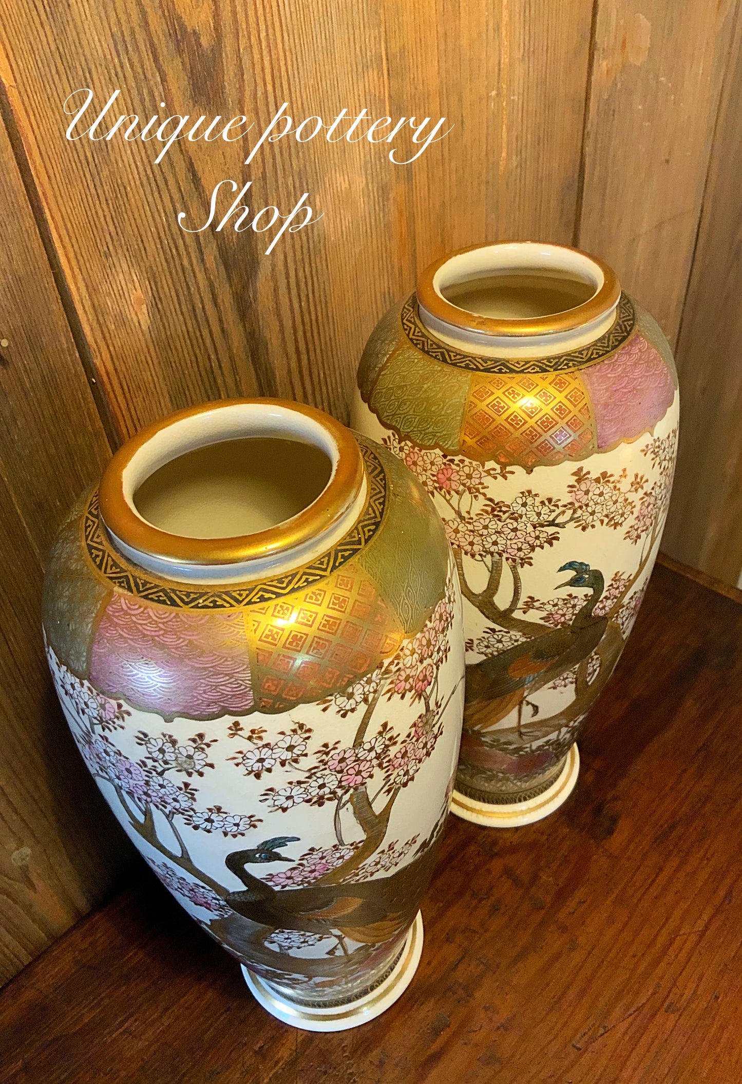 Japanese satsuma vases